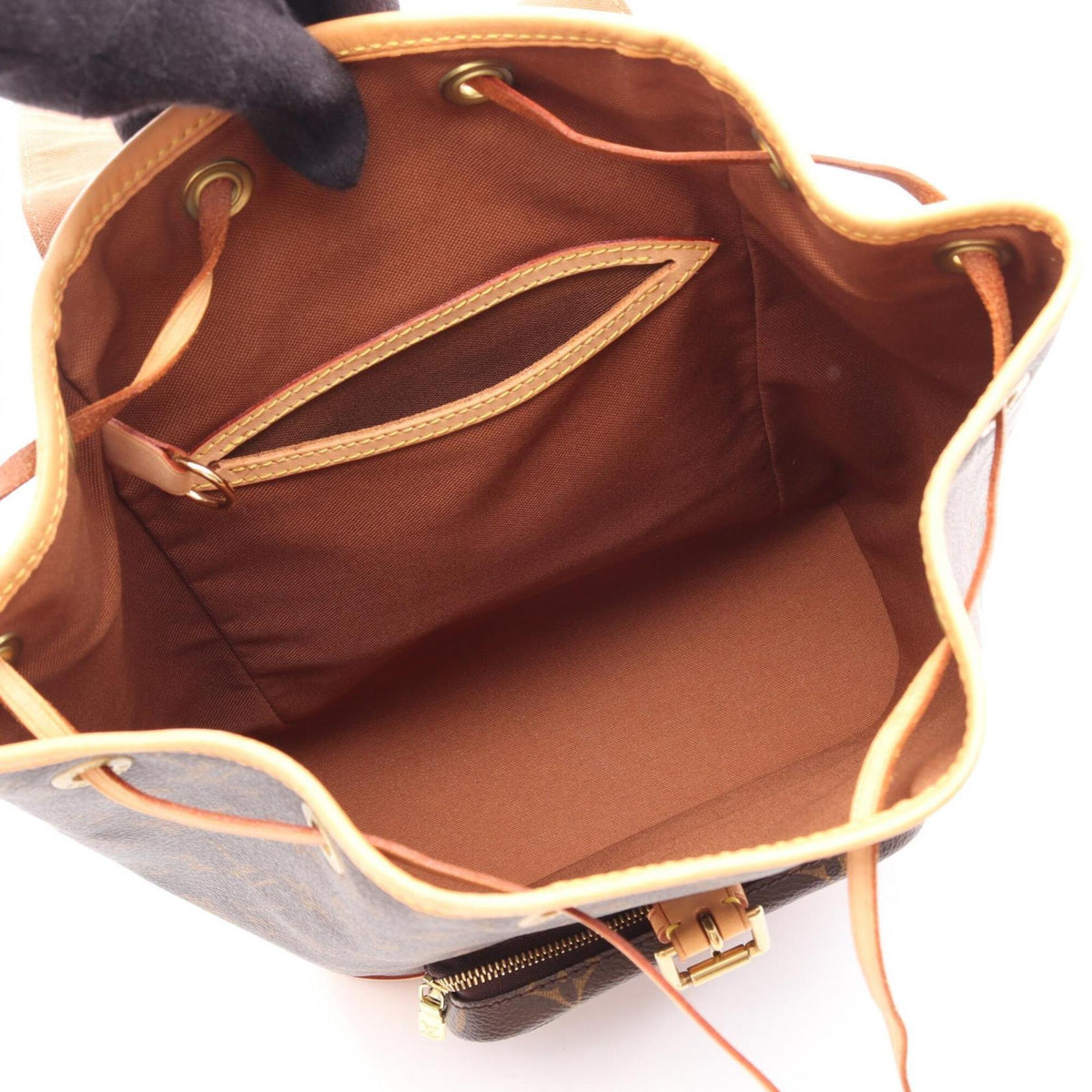 Louis Vuitton Brown Monogram Coated Canvas Leather Backpack (Pre-Owned)