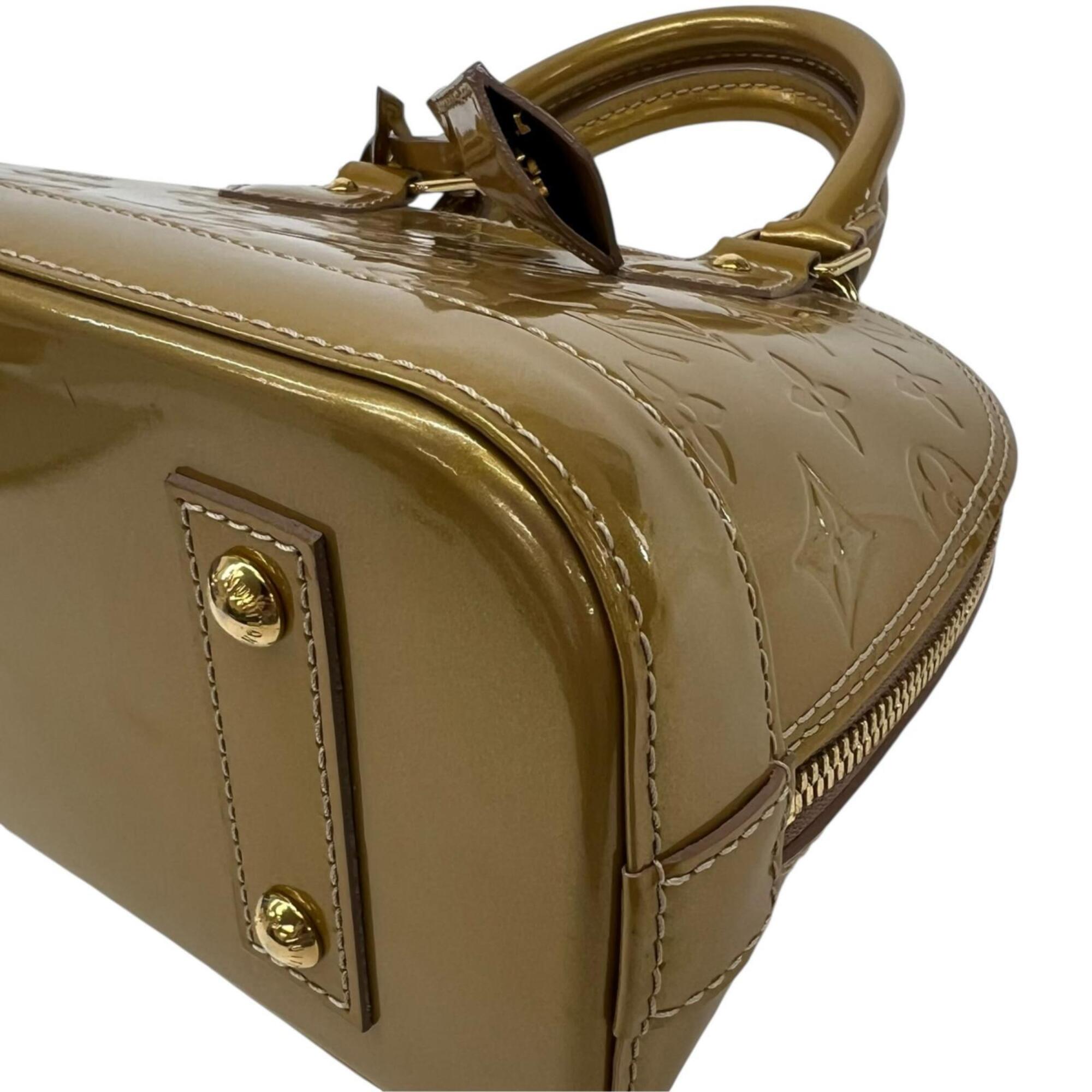 Louis Vuitton Beige Poodle Monogram Vernis Handbag (Pre-Owned)