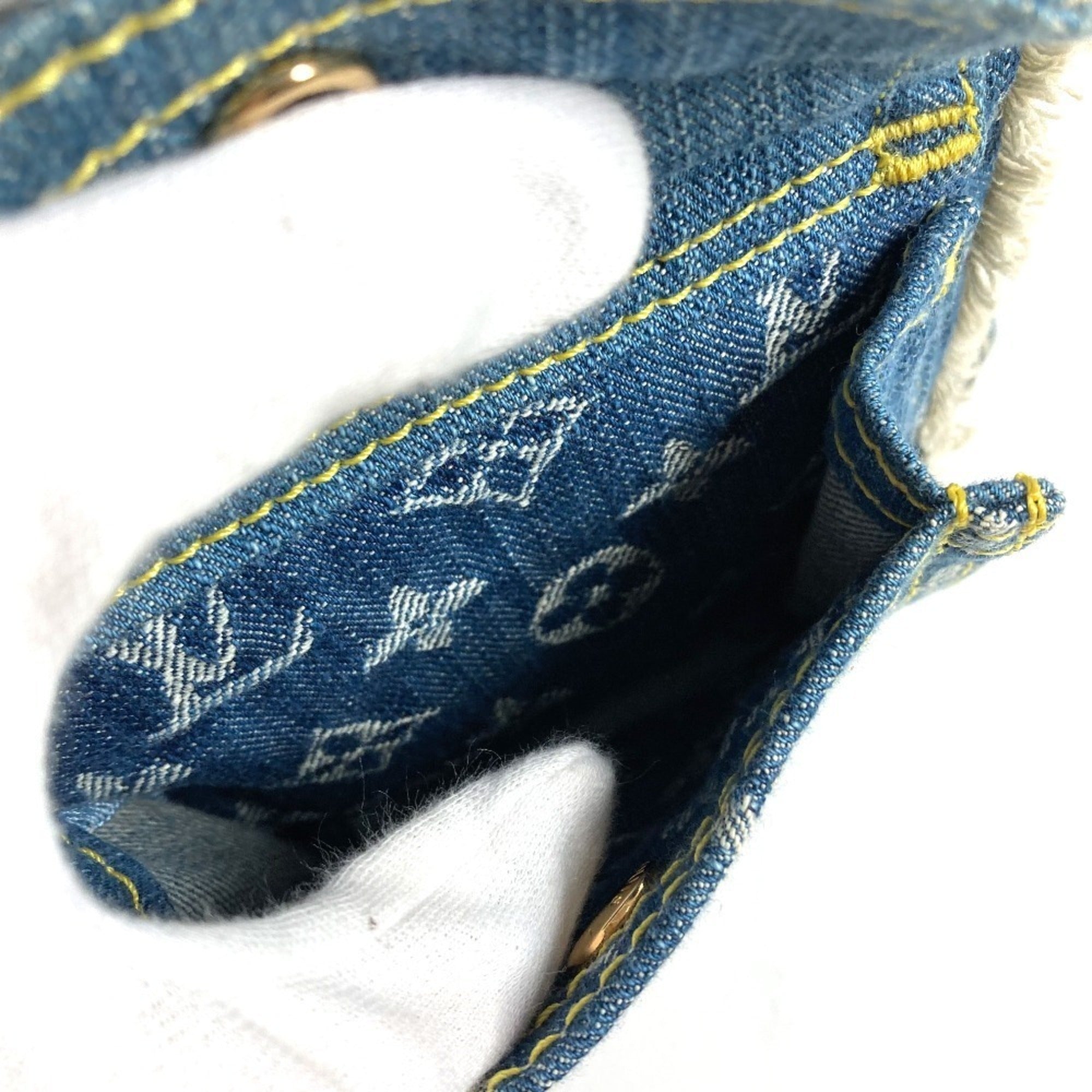 Louis Vuitton Blue Monogram Denim Canvas Boston Bag Handbag (Pre-Owned)
