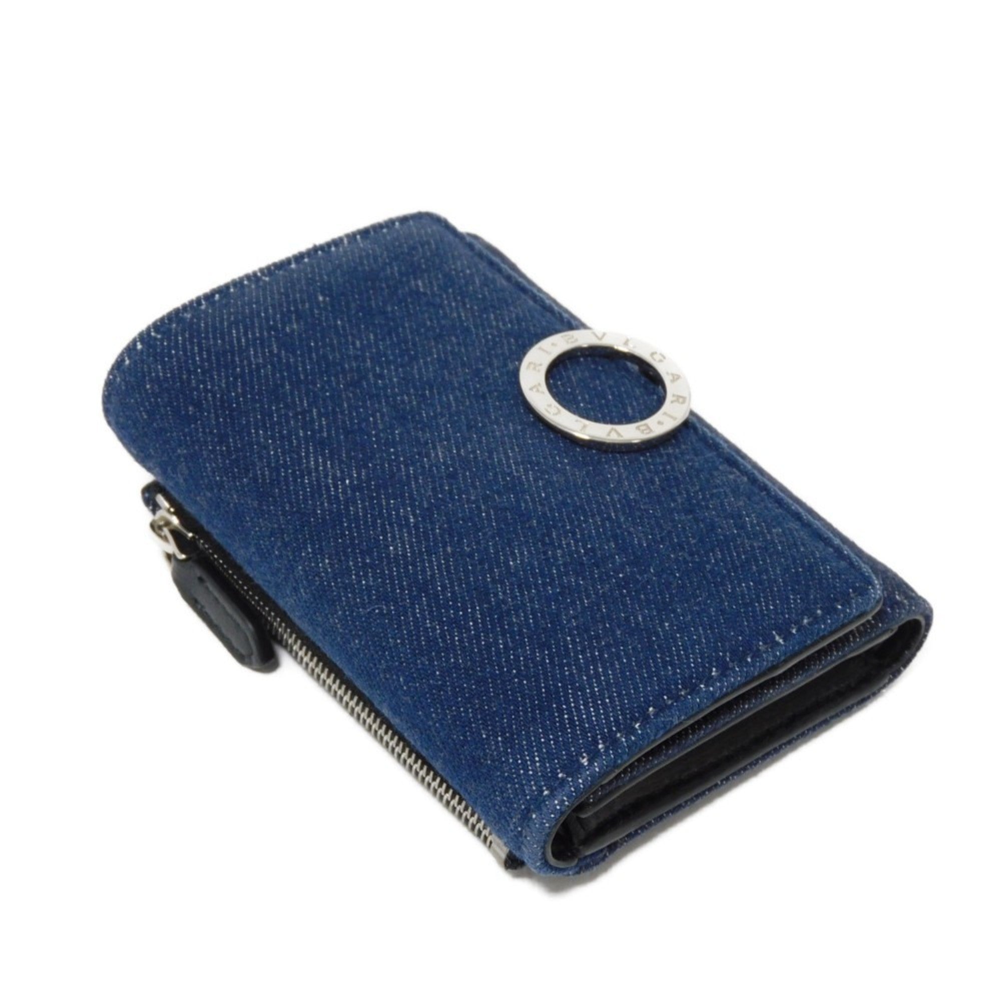 Bvlgari Blue Denim Wallet (Tri-Fold) (Pre-Owned)
