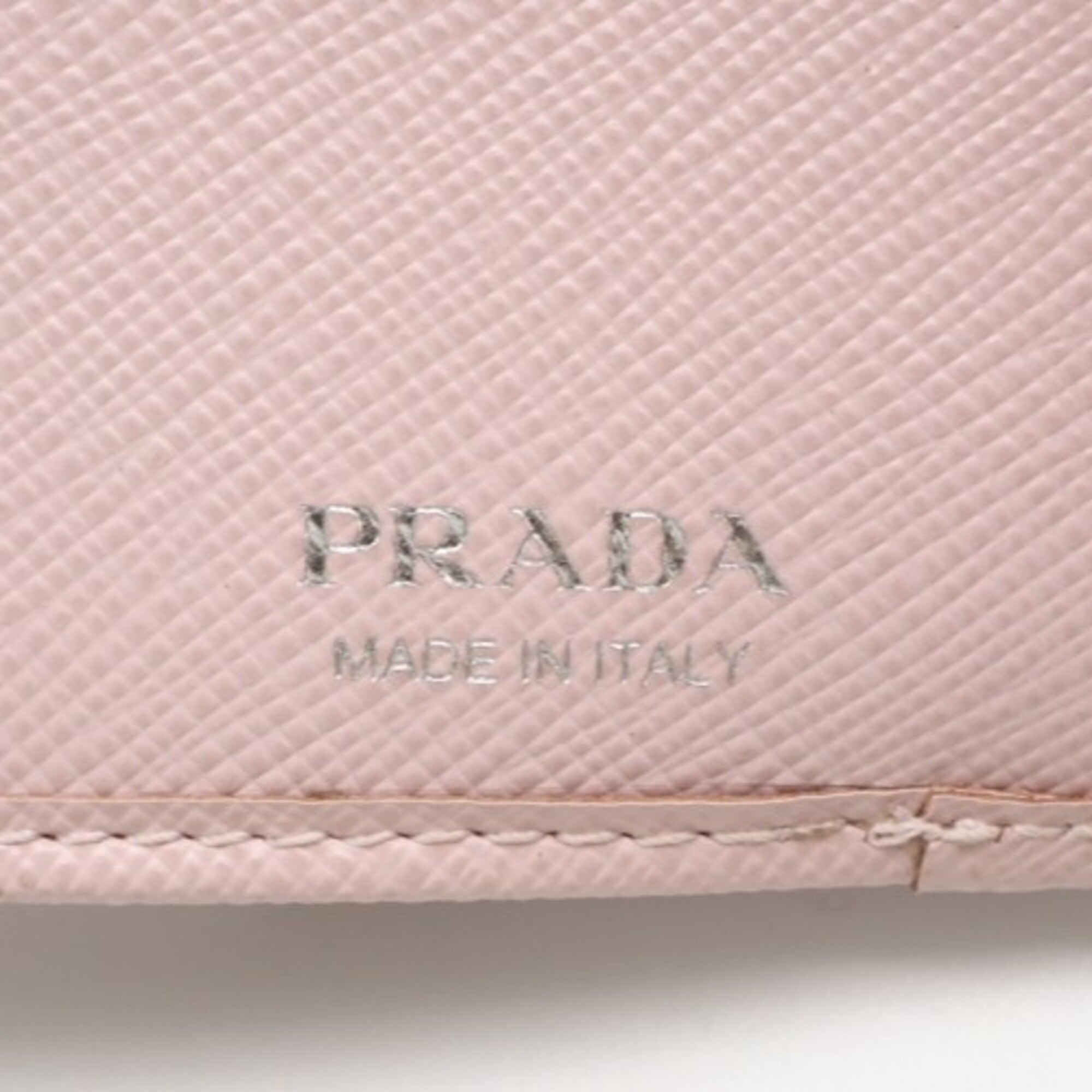 Prada Pink Saffiano Triangle Wallet (Tri-Fold) (Pre-Owned)
