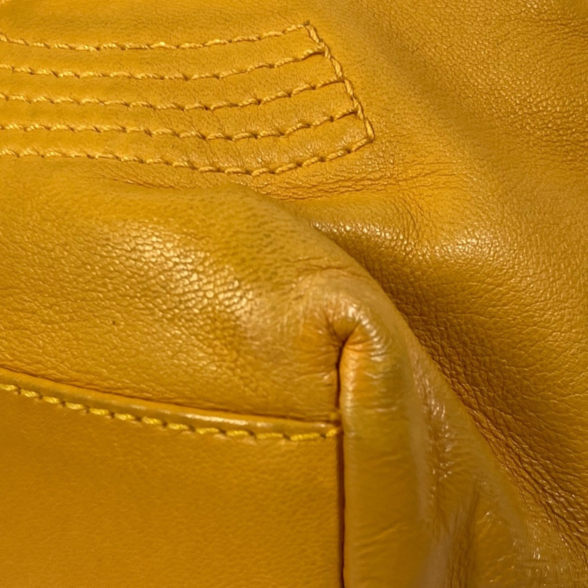 Chanel Yellow Leather Backpack (Pre-Owned)