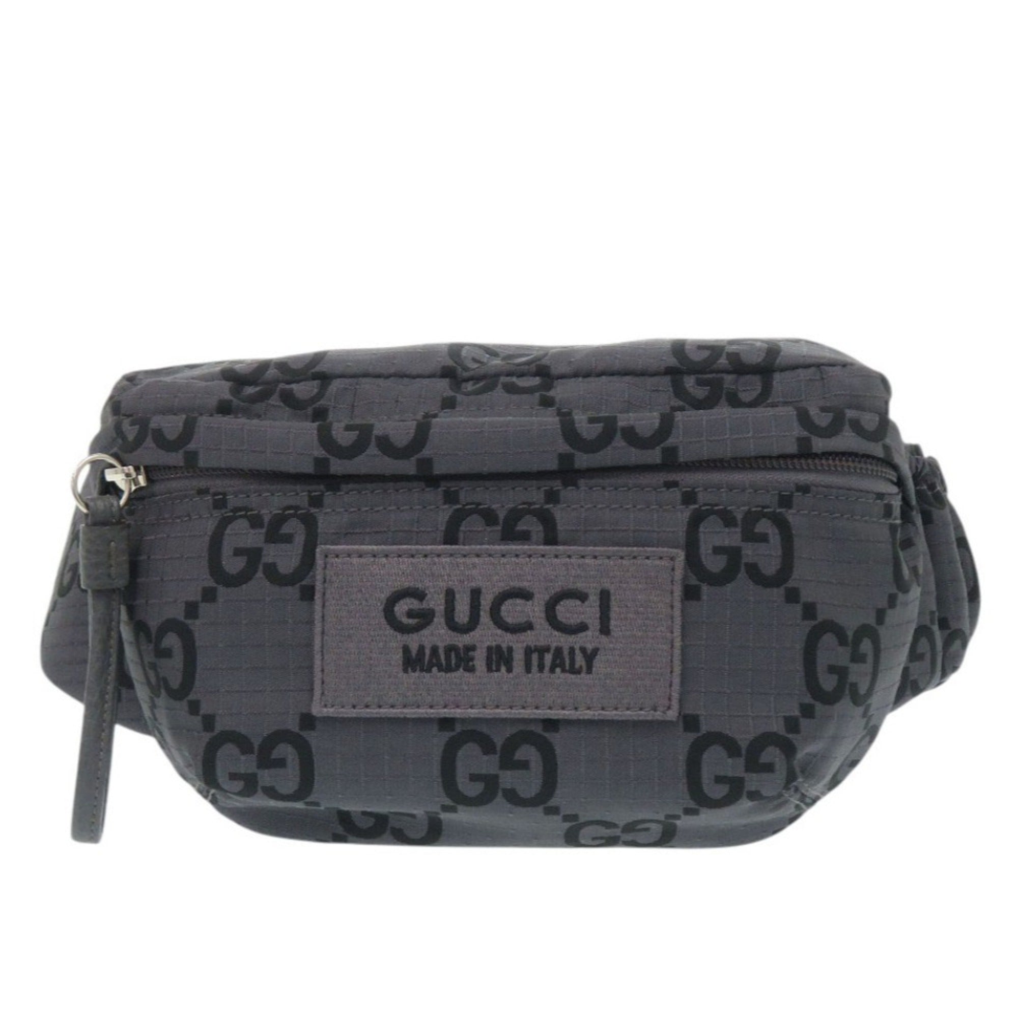 Gucci Gray Nylon Canvas Fanny Pack Sling Bag (Pre-Owned)