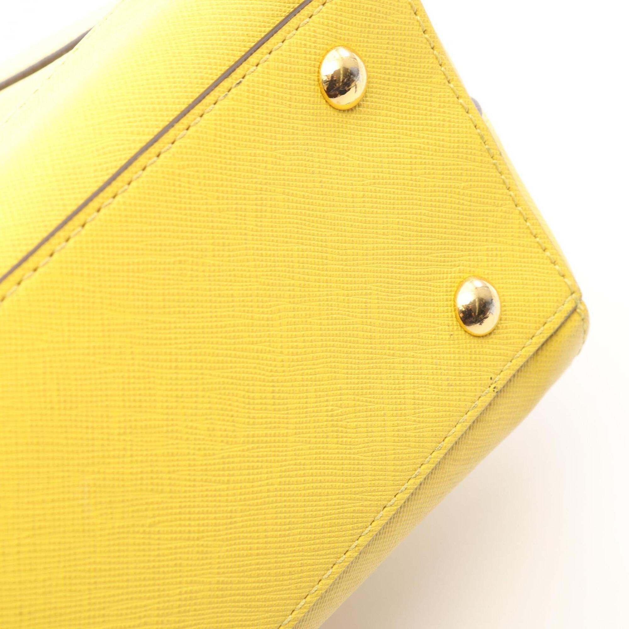 Mcm Yellow Leather Handbag (Pre-Owned)