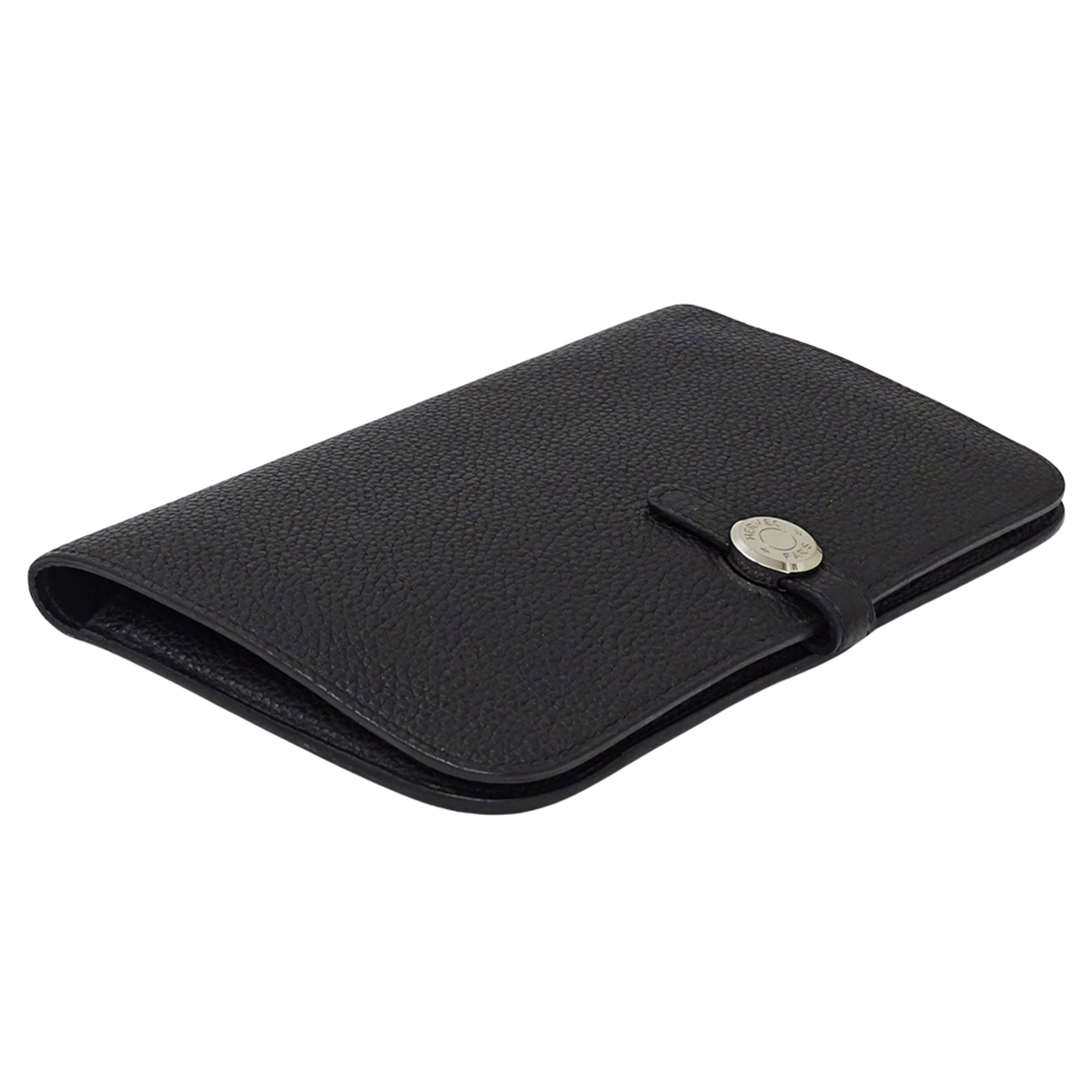 Hermes Black Togo Leather Long Wallet (Bi-Fold) (Pre-Owned)