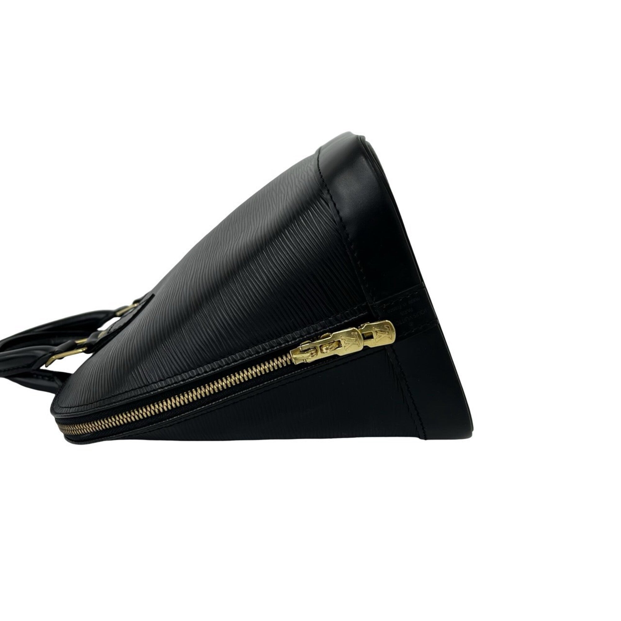 Louis Vuitton Black Leather Boston Bag Handbag (Pre-Owned)