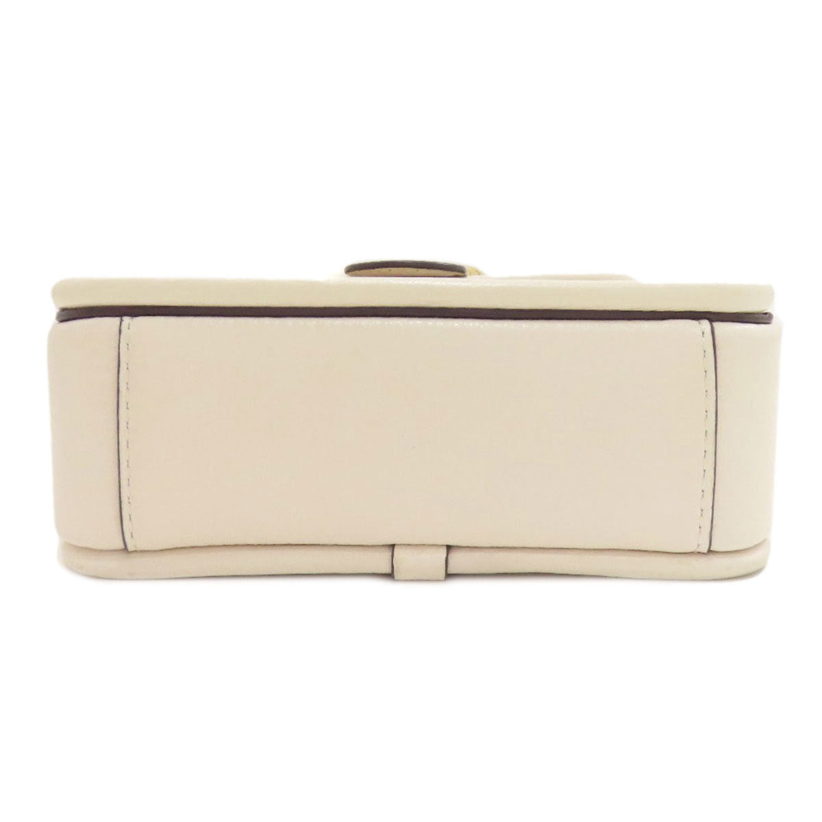 Coach Signature Beige White Canvas Leather Shoulder Bag (Pre-Owned)