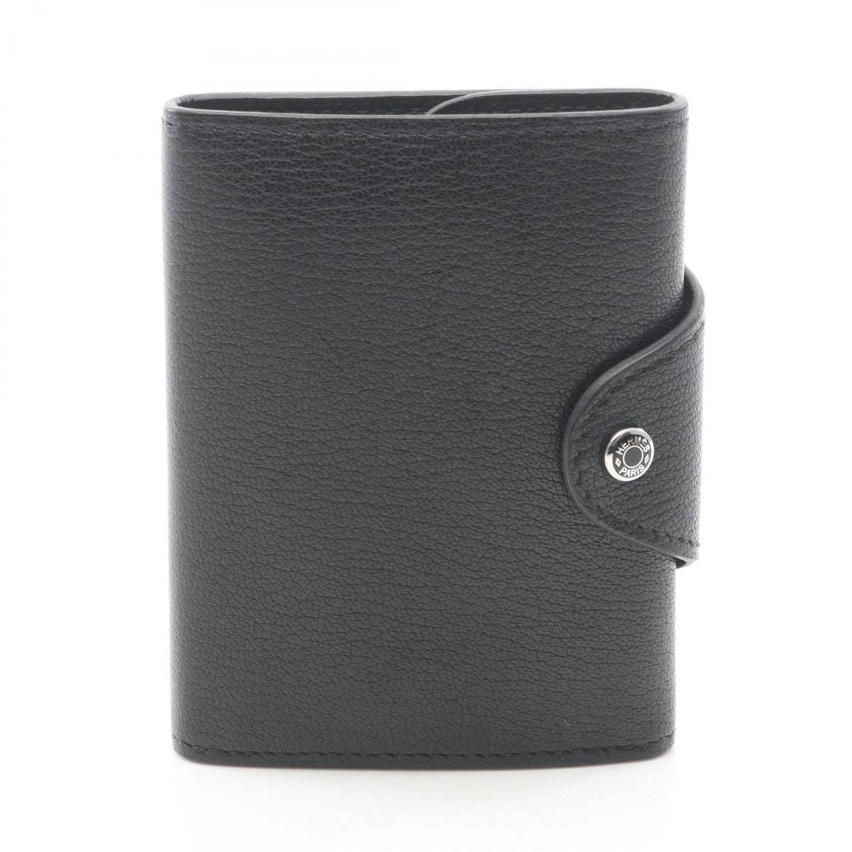 Hermes Black Chevre Leather Wallet (Tri-Fold) (Pre-Owned)