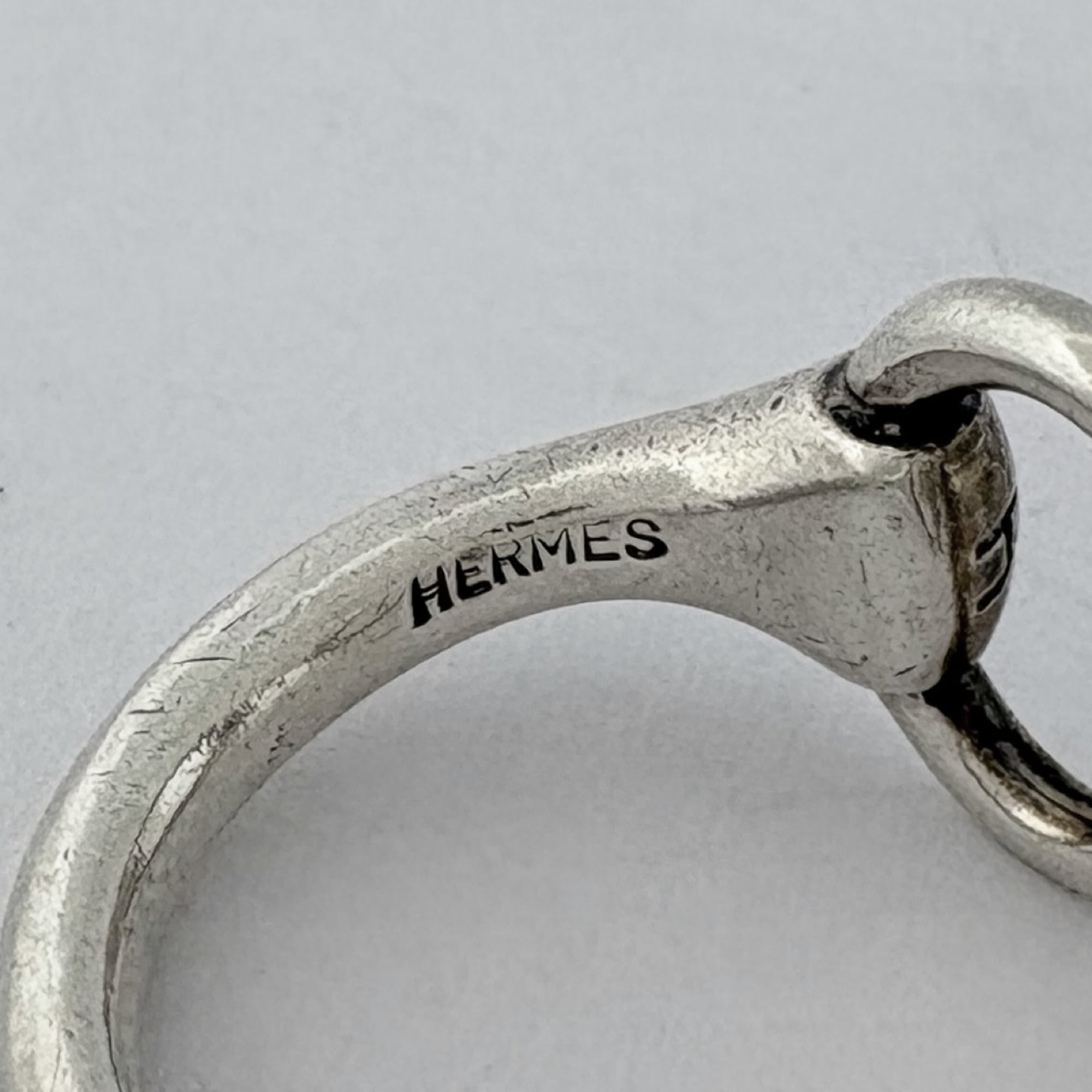 Hermes Silver 925 Band Ring (Pre-Owned)
