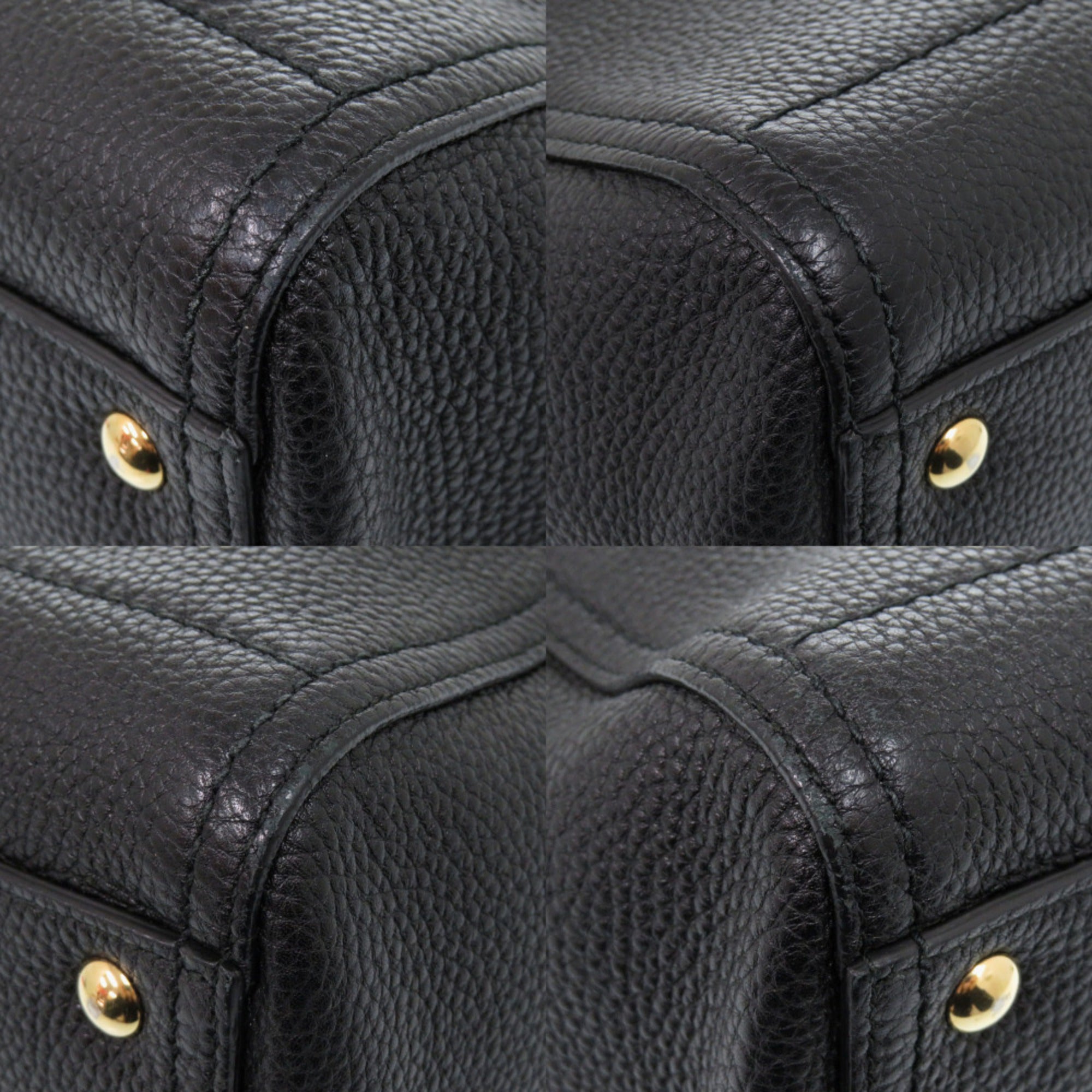 Salvatore Ferragamo Black Leather Shoulder Bag (Pre-Owned)