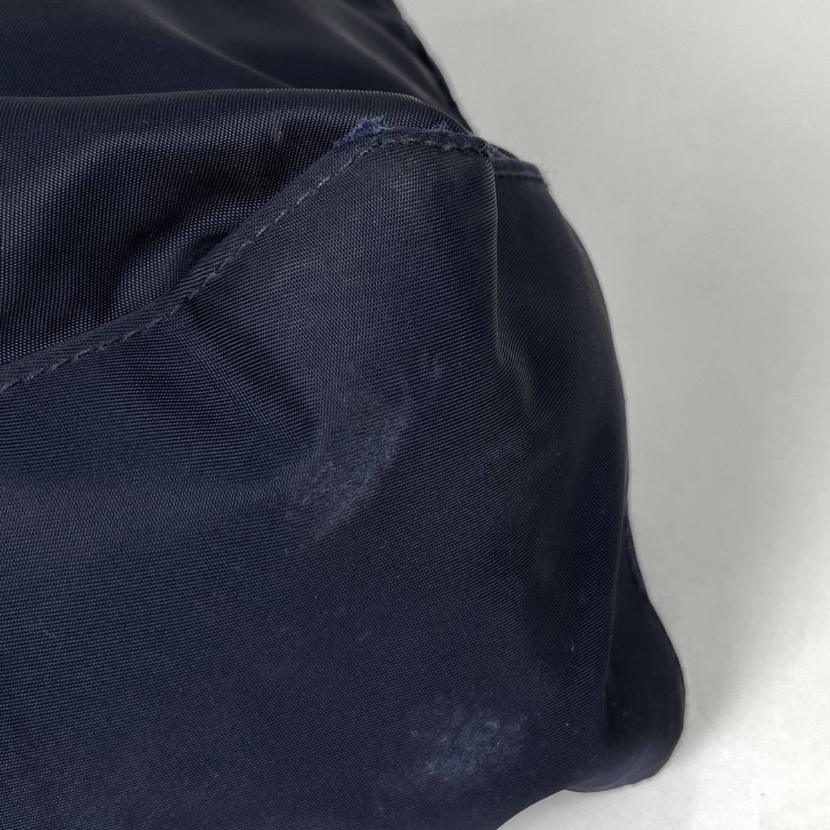 Prada Navy Nylon Leather Tote Bag (Pre-Owned)