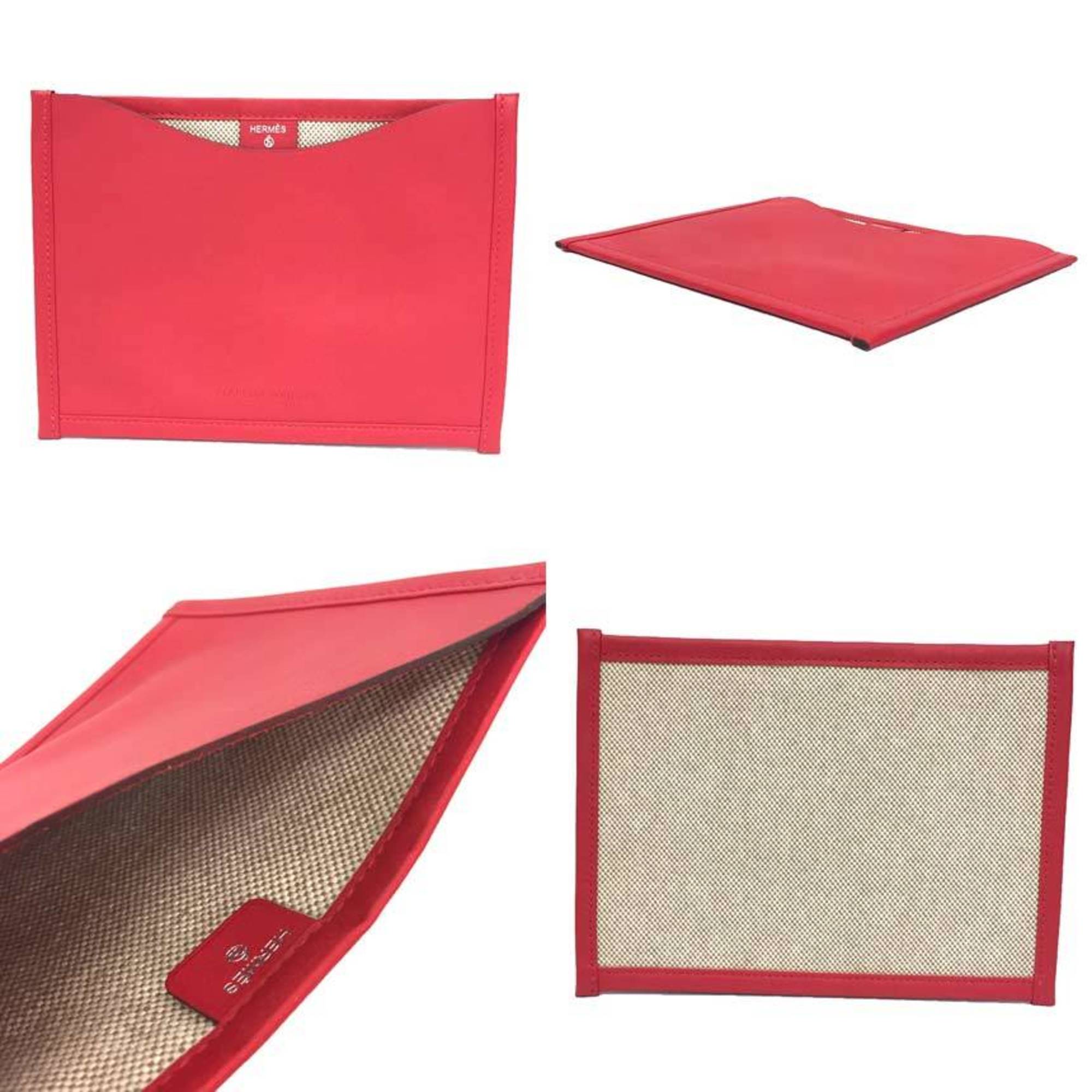 Hermes Swift Leather Toile H Pouch (Pre-Owned)