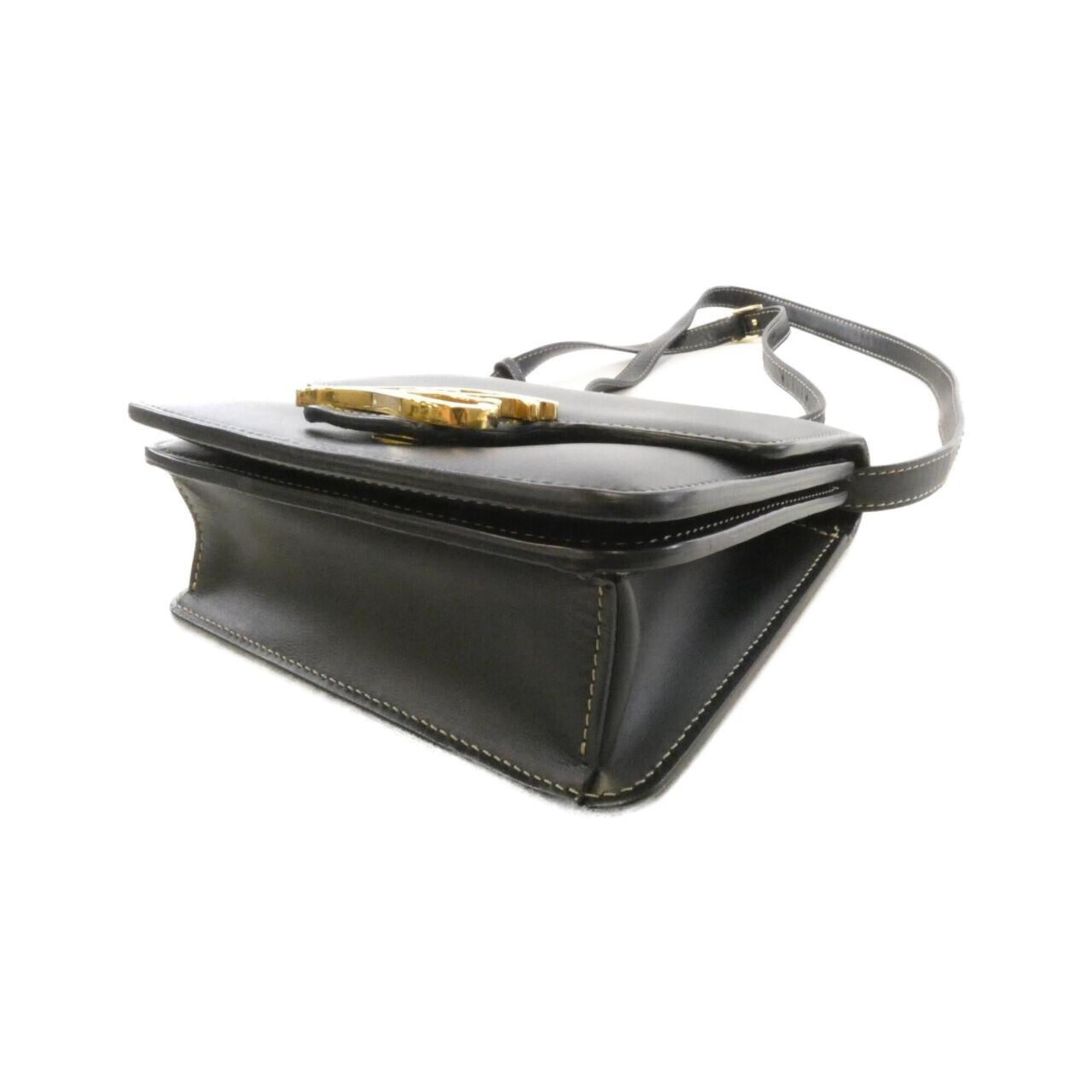 Fendi Black Leather Shoulder Bag (Pre-Owned)
