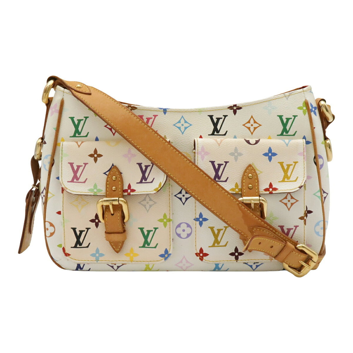 Louis Vuitton Blanc Monogram Canvas Shoulder Bag (Pre-Owned)