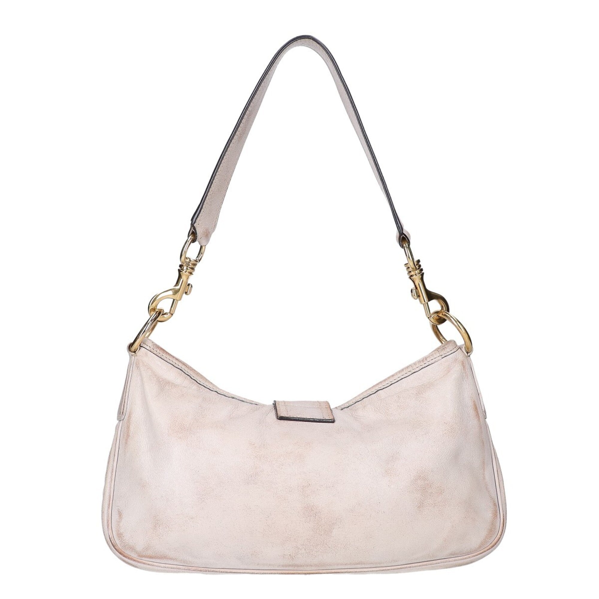 Miu Miu Ivory Leather Shoulder Bag (Pre-Owned)