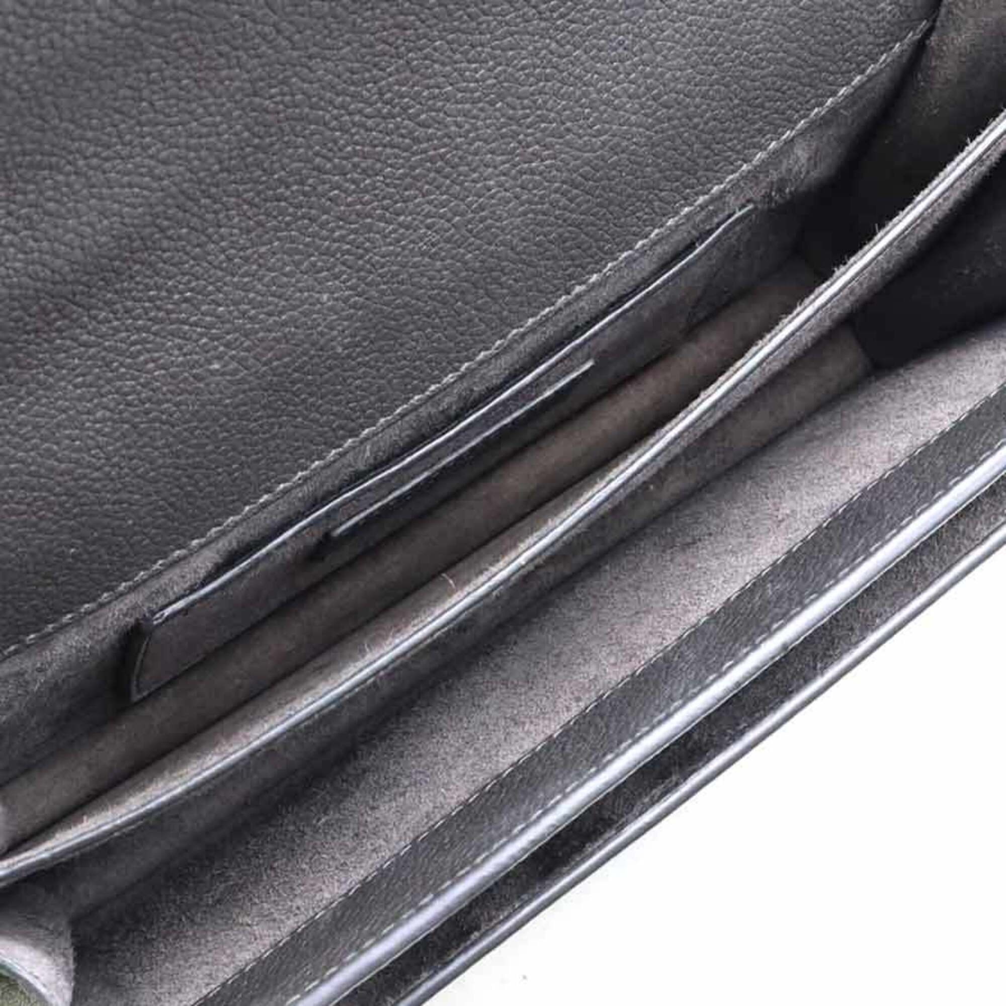 Saint Laurent Gray Leather Shoulder Bag (Pre-Owned)