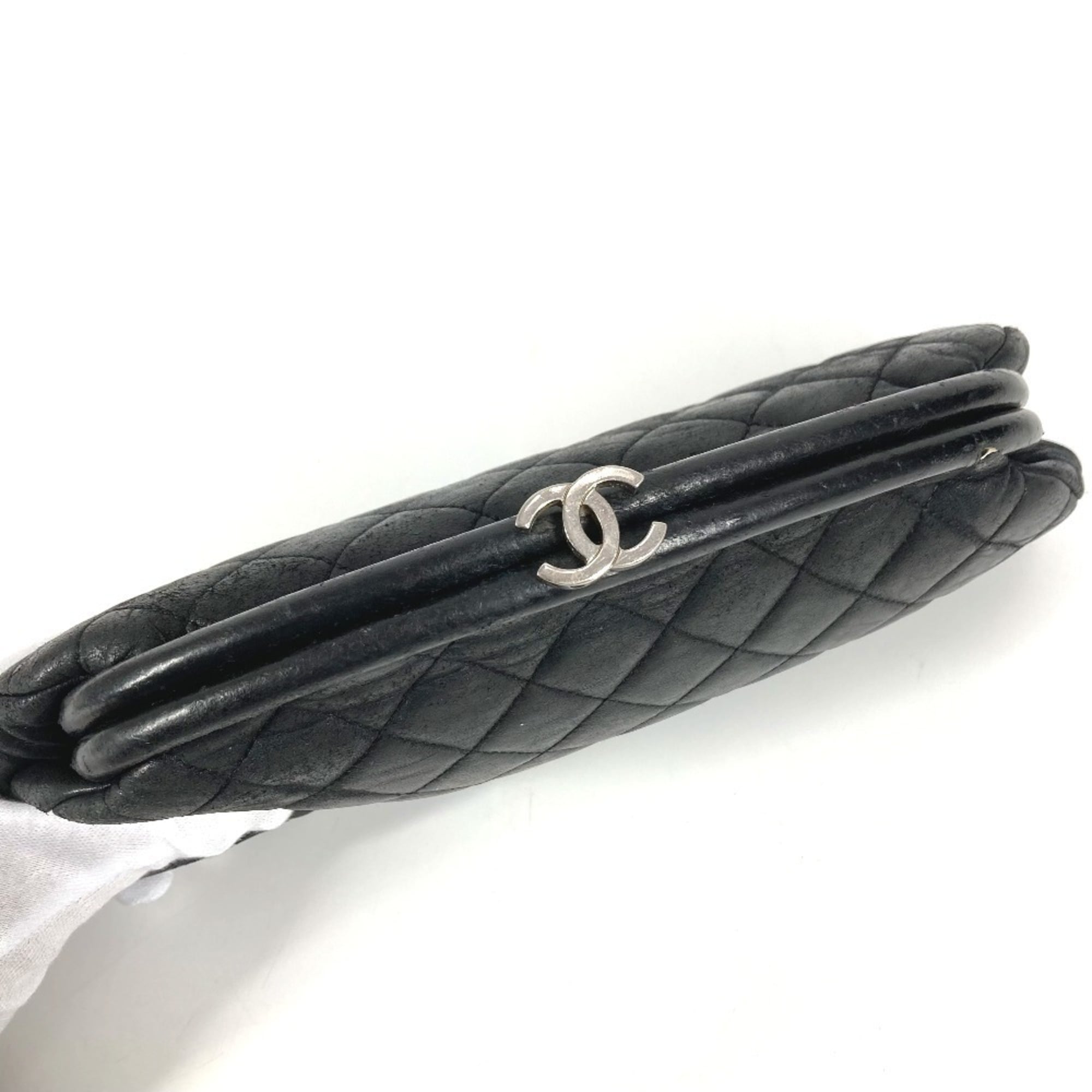 Chanel Black Leather Clutch Bag Pouch (Pre-Owned)