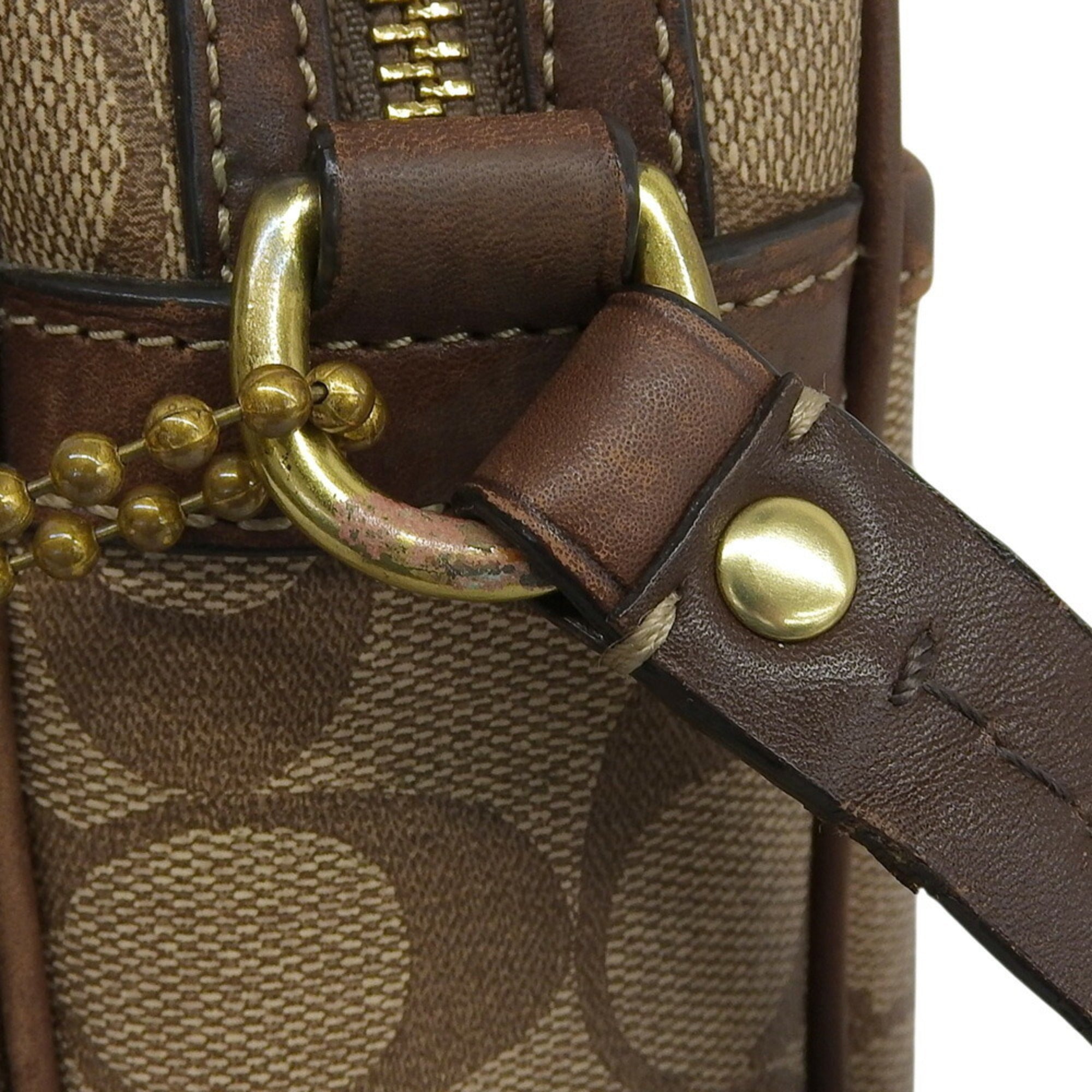 Coach Brown Pvc Shoulder Bag (Pre-Owned)