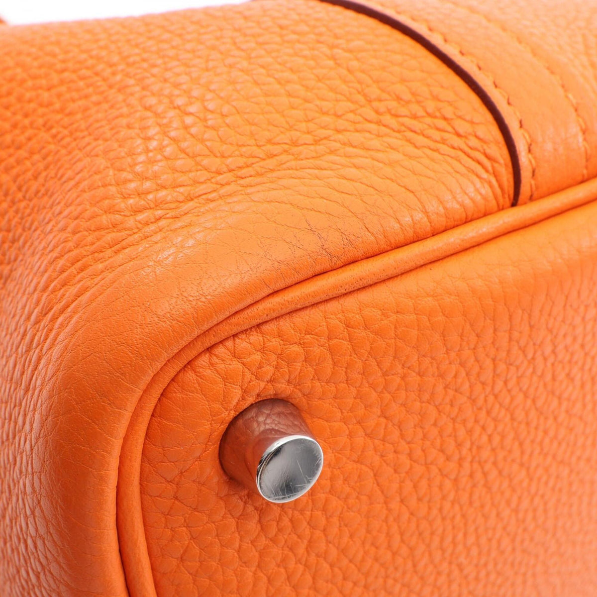 Hermes Orange Taurillon Clemence Leather Handbag (Pre-Owned)