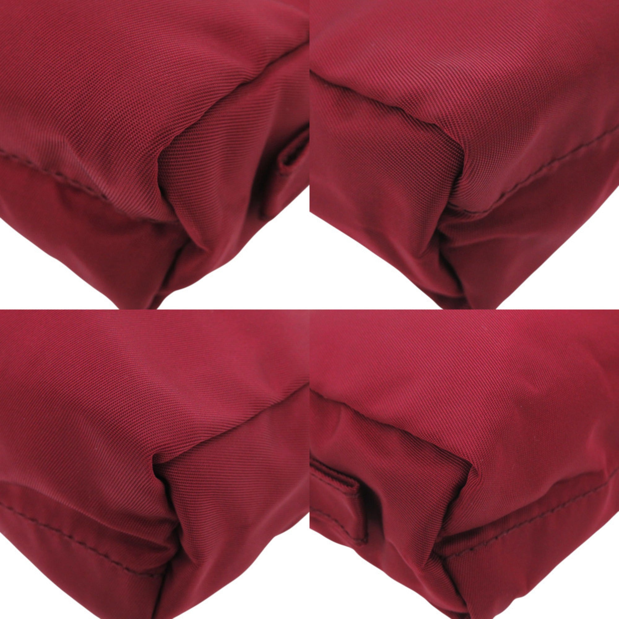 Prada Red Color Nylon Pouch (Pre-Owned)