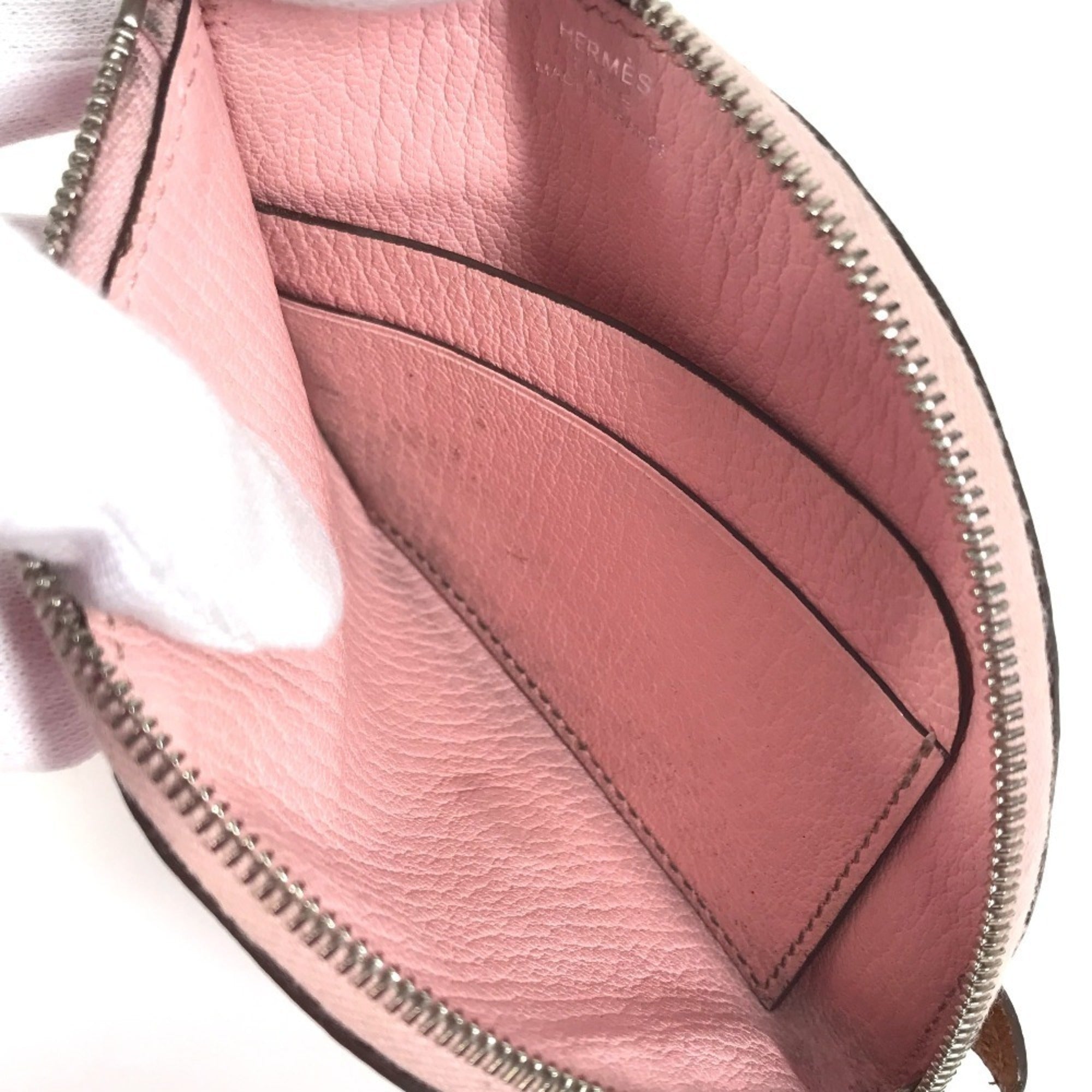 Hermes Pink Chevre Leather Coin Purse/Coin Case (Pre-Owned)