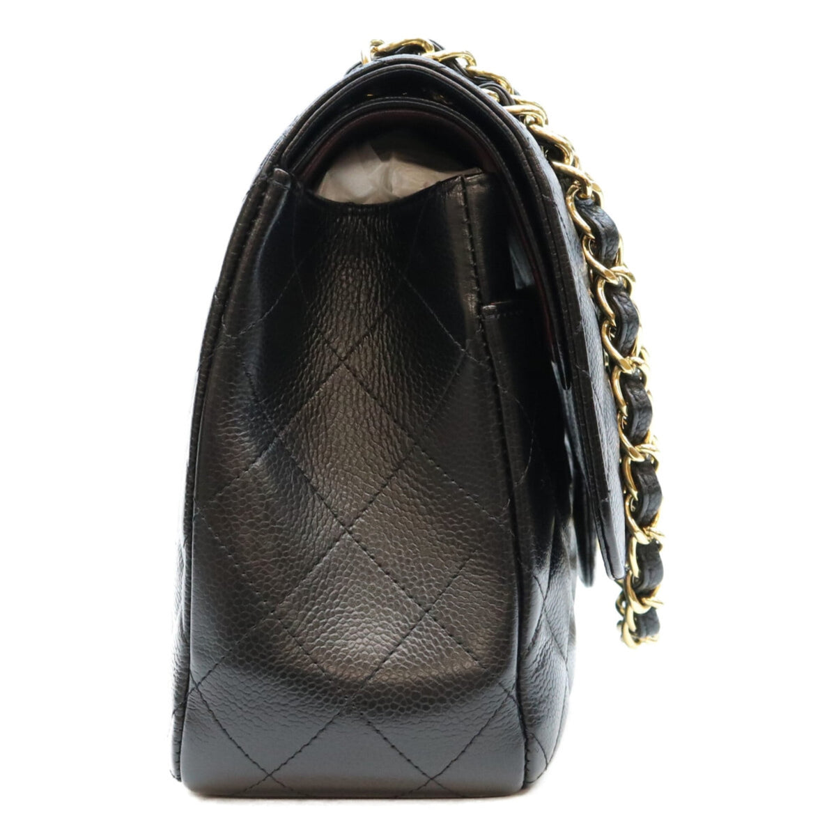 Chanel Black Grained Calfskin Shoulder Bag (Pre-Owned)
