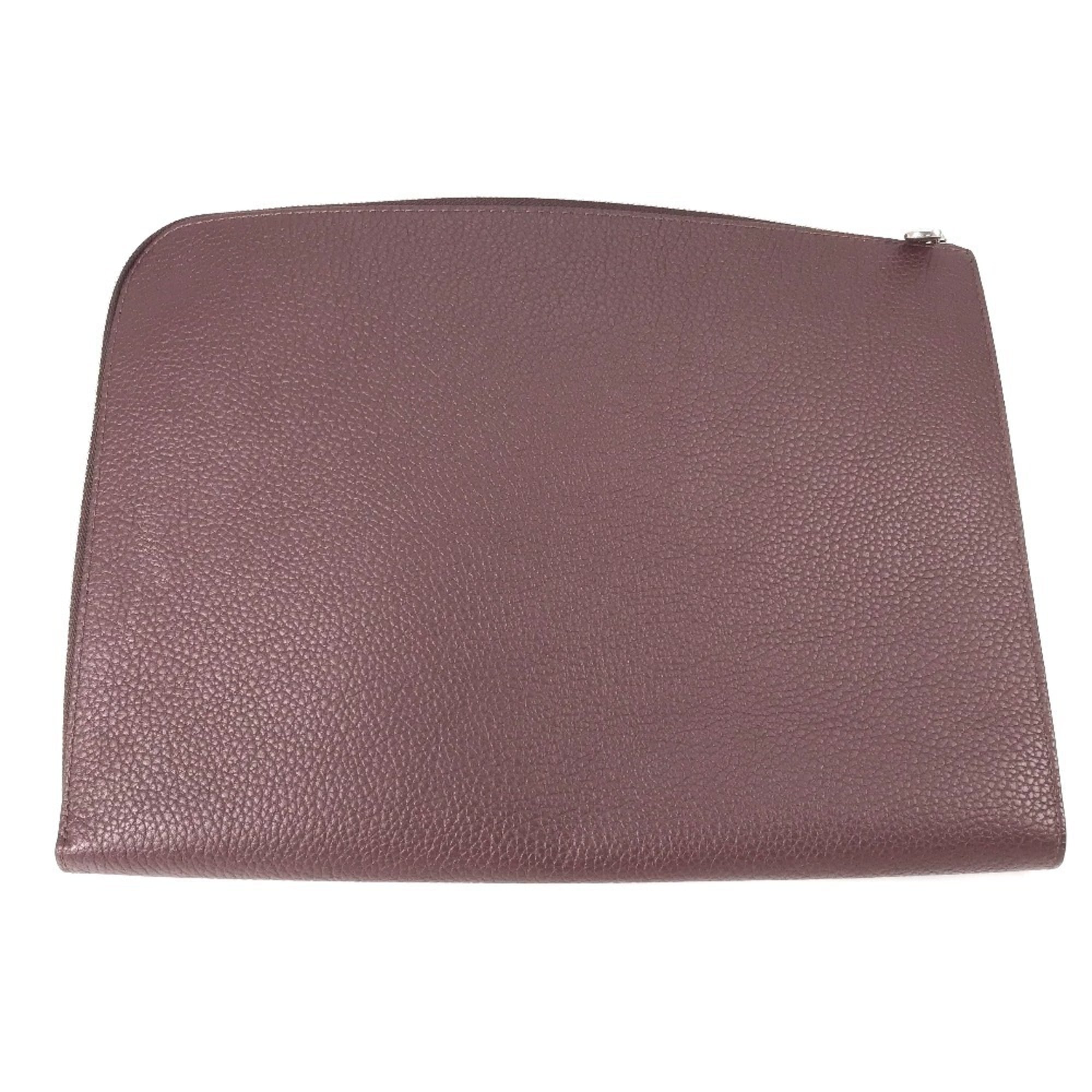Louis Vuitton Brown Leather Clutch Bag Pochette (Pre-Owned)