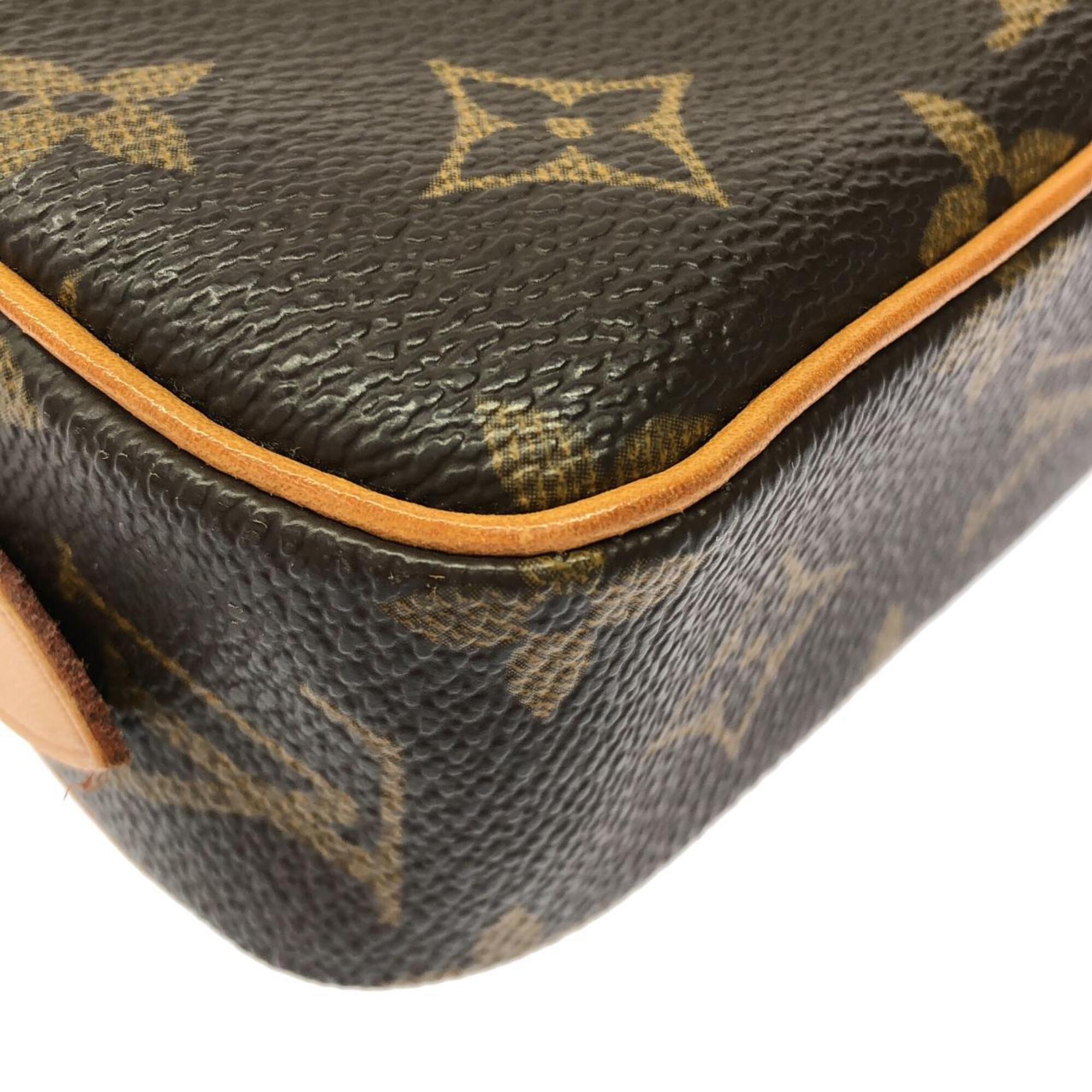 Louis Vuitton Marron Coated Canvas Shoulder Bag (Pre-Owned)