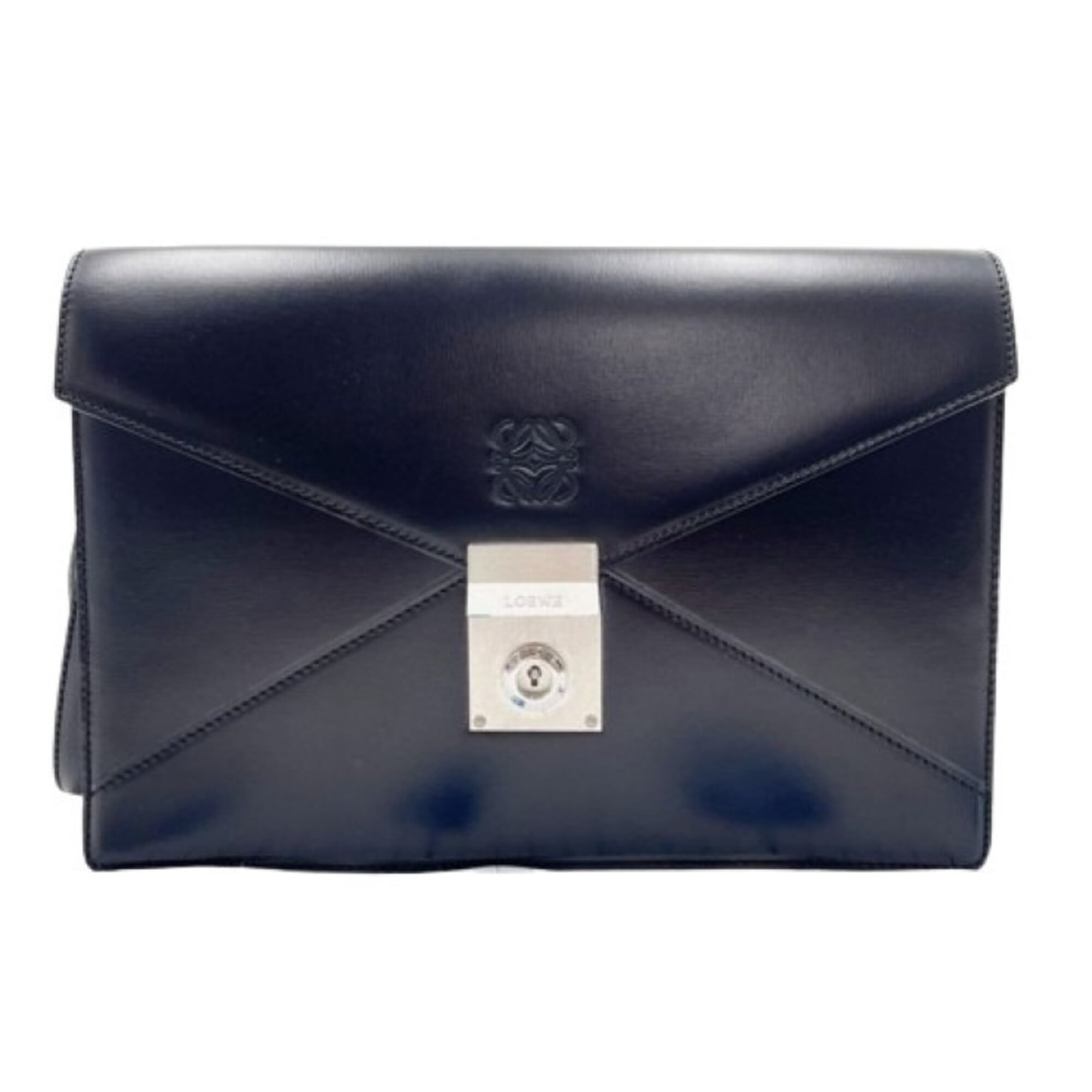 Loewe Black Leather Clutch Bag (Pre-Owned)