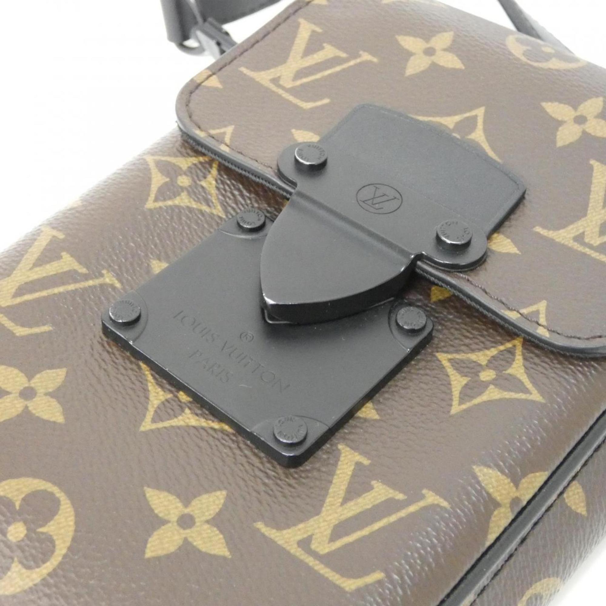 Louis Vuitton Black Marron Coated Canvas Shoulder Bag (Pre-Owned)