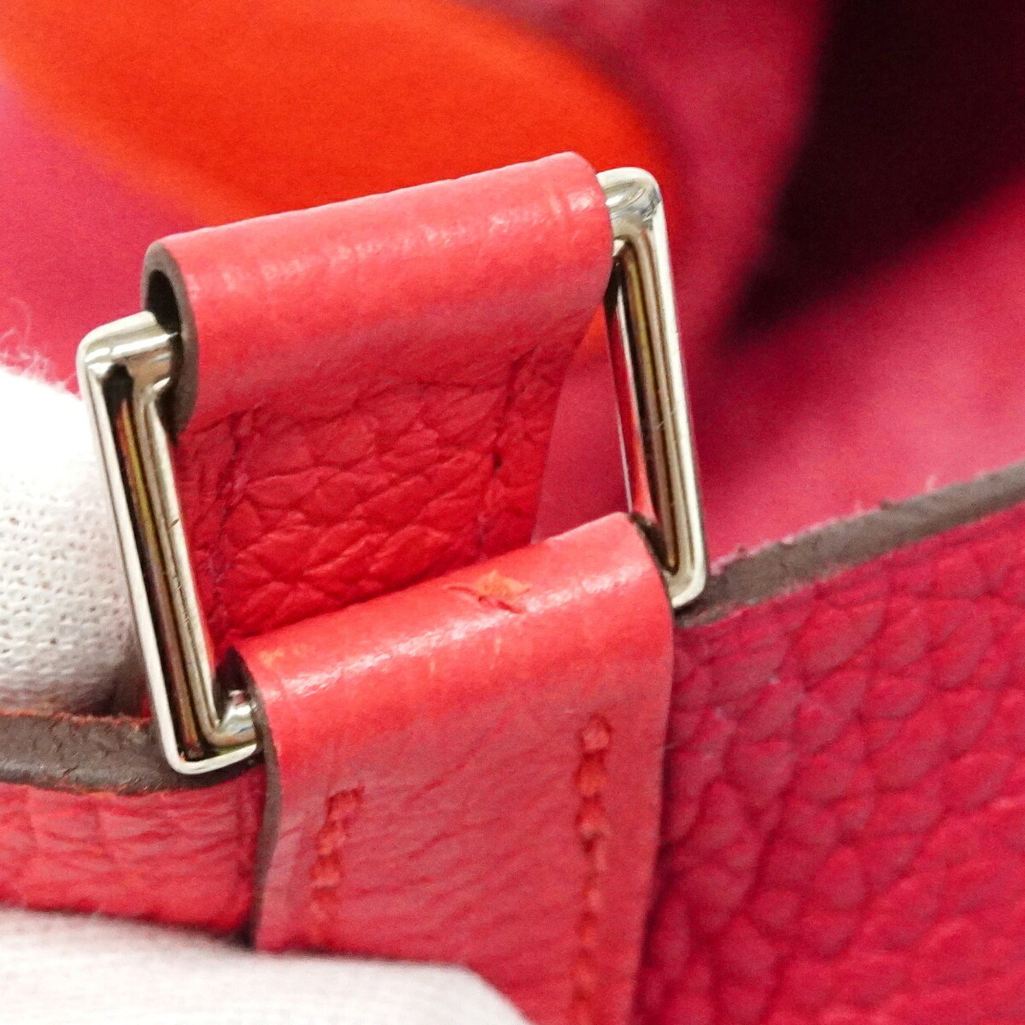Hermes Pink Taurillon Clemence Leather Handbag (Pre-Owned)