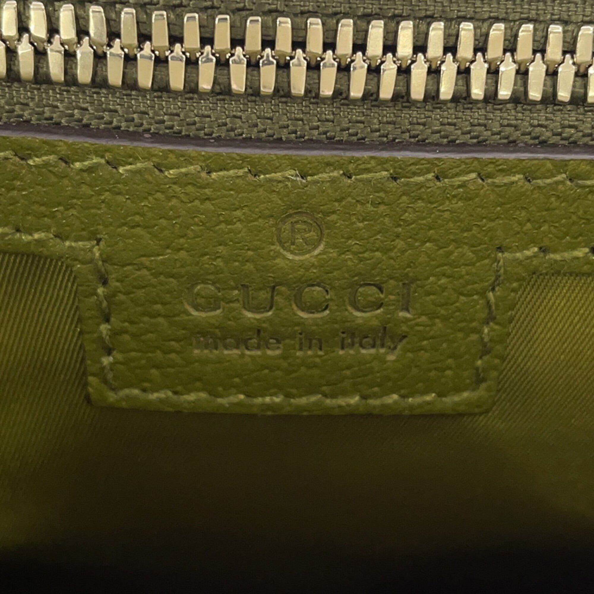 Gucci Green Nylon Handbag Tote Bag (Pre-Owned)