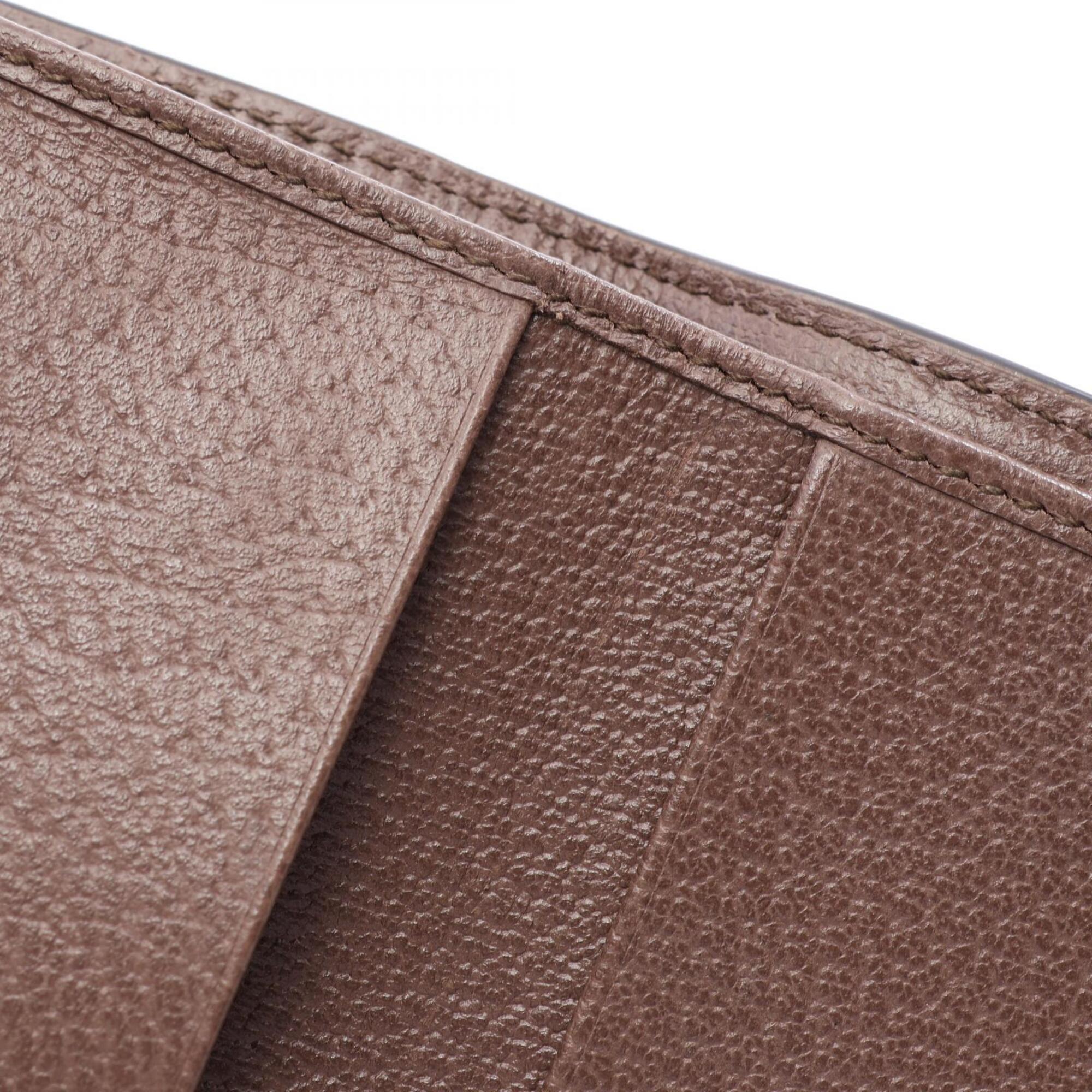 Gucci Beige Brown Multi-Color Leather Pvc Wallet (Tri-Fold) (Pre-Owned)