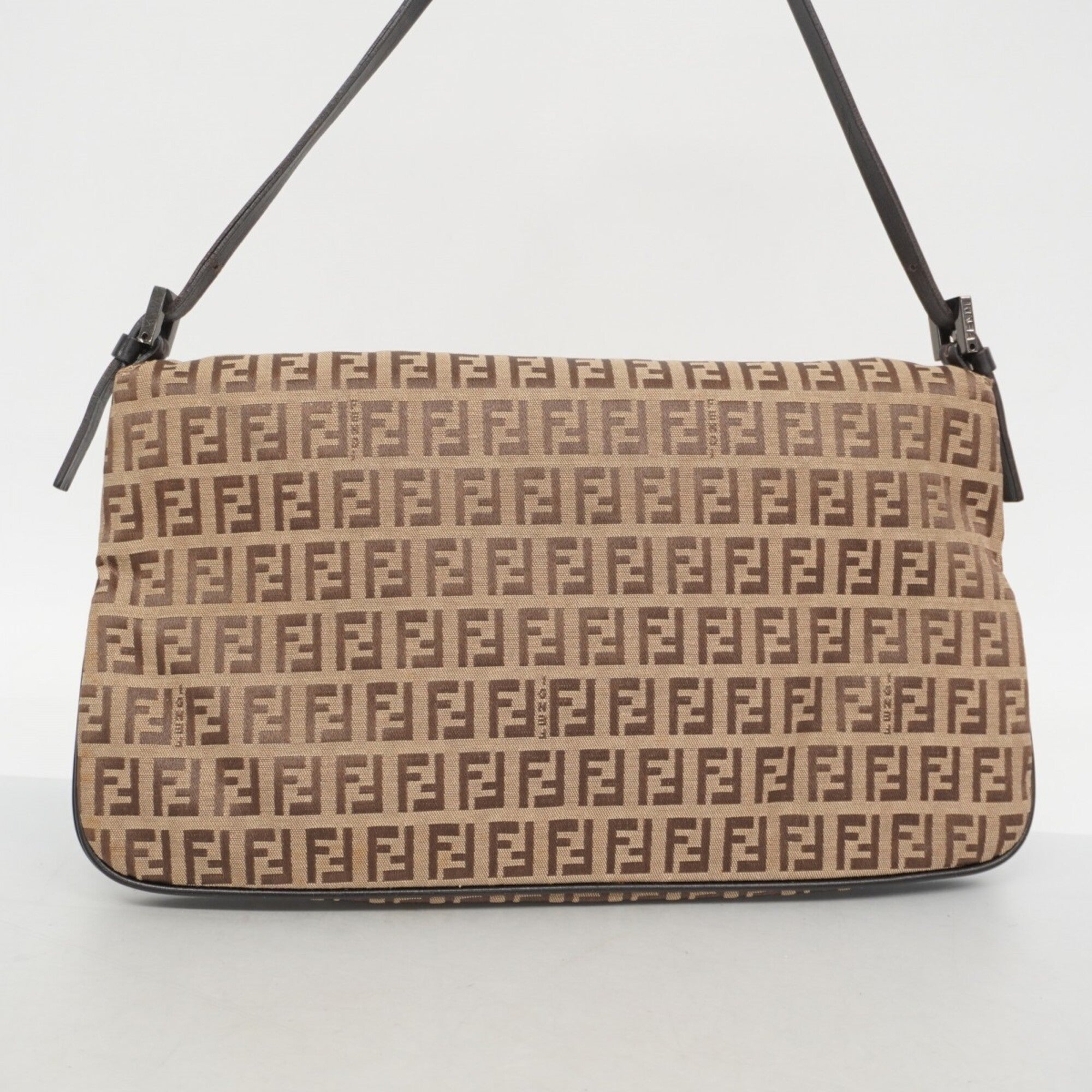 Fendi Brown Nylon Canvas Shoulder Bag (Pre-Owned)