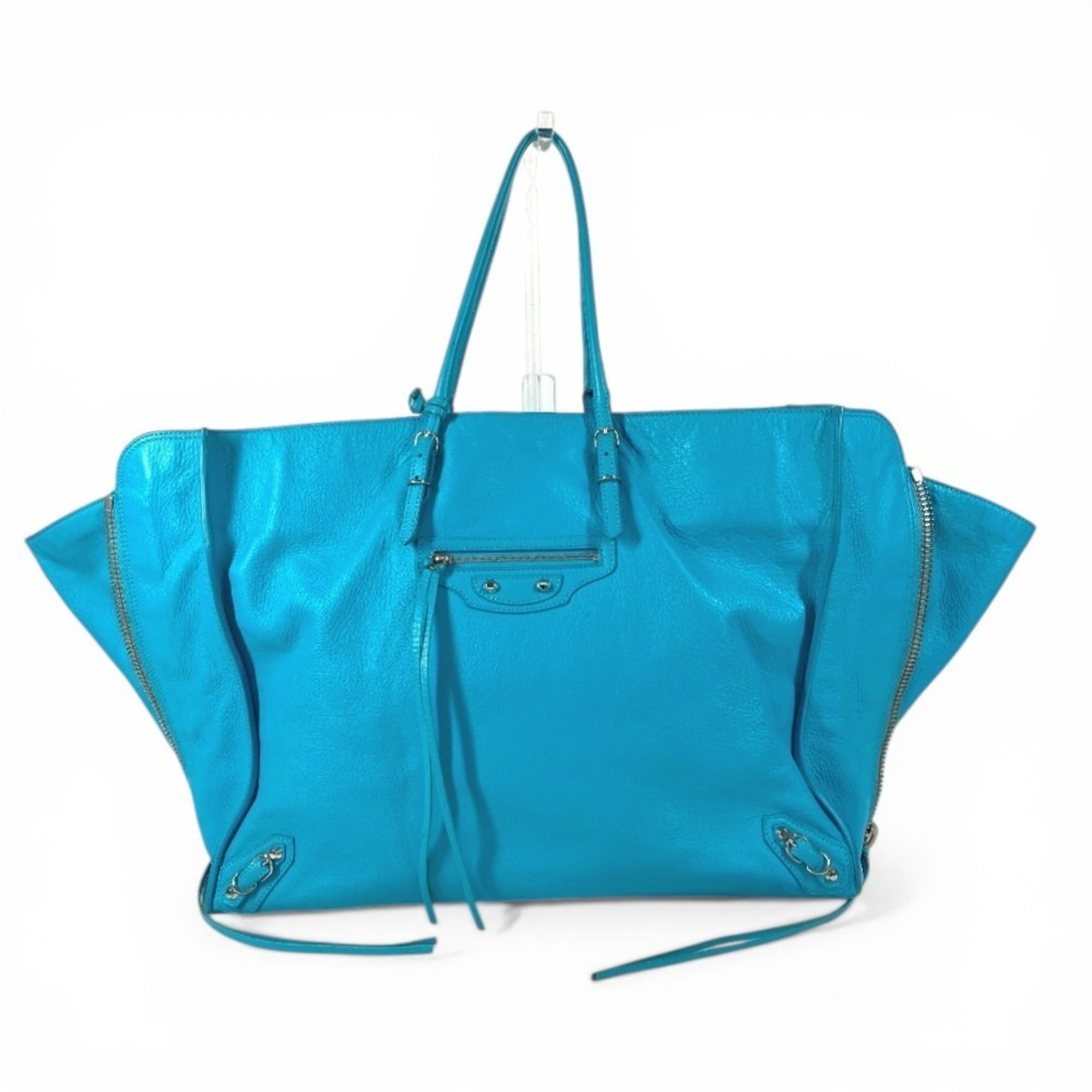 Louis Vuitton Blue Leather Shoulder Bag Tote Bag (Pre-Owned)