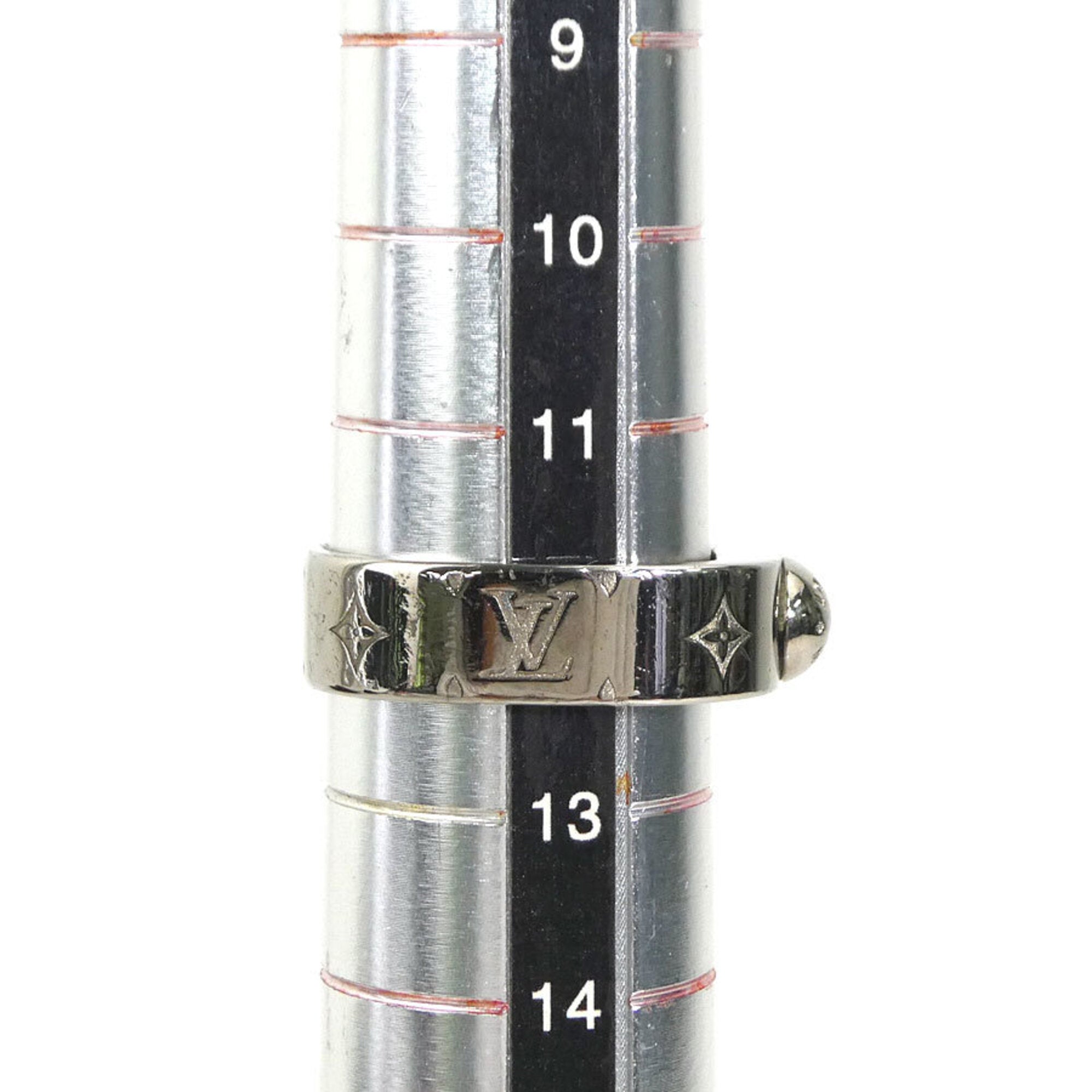 Louis Vuitton Silver Metal Band Ring (Pre-Owned)