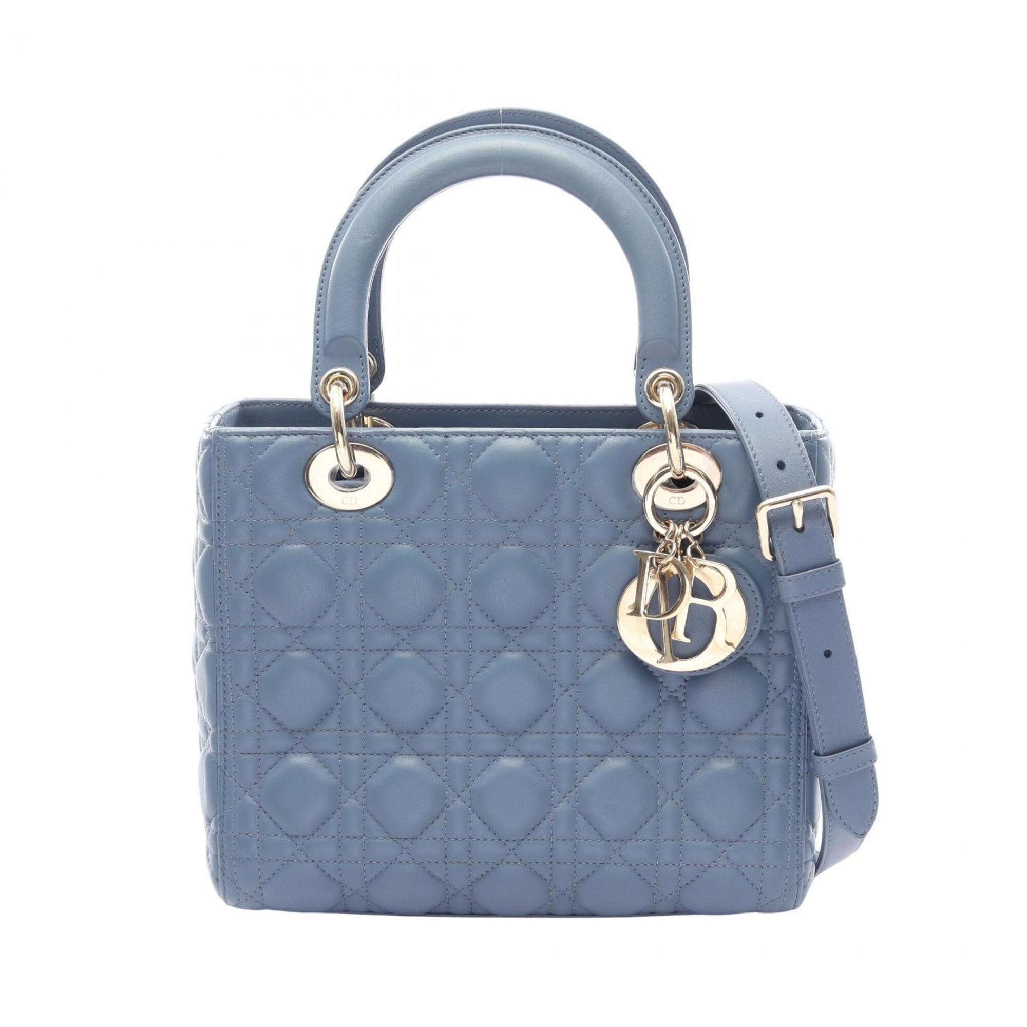Christian Dior Blue Leather Handbag (Pre-Owned)