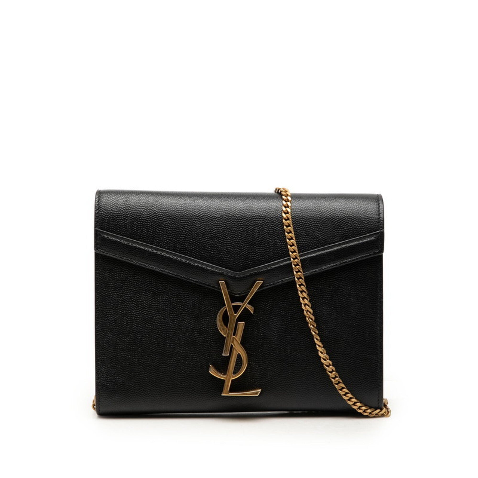 Saint Laurent Black Leather Shoulder Bag (Pre-Owned)