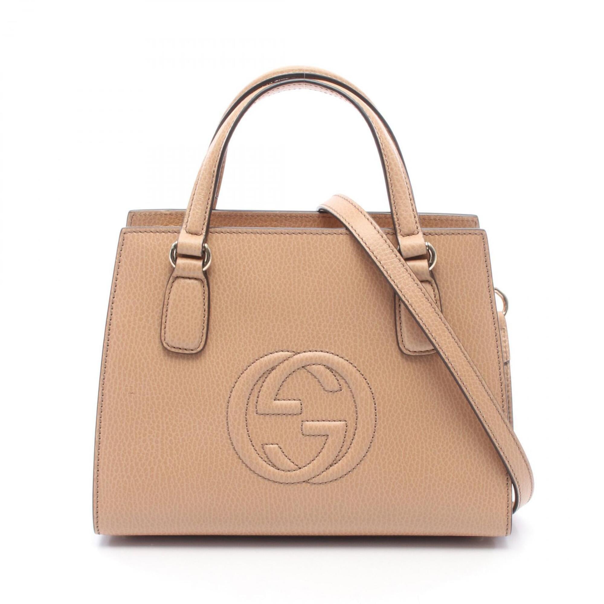 Gucci Beige Leather Handbag (Pre-Owned)