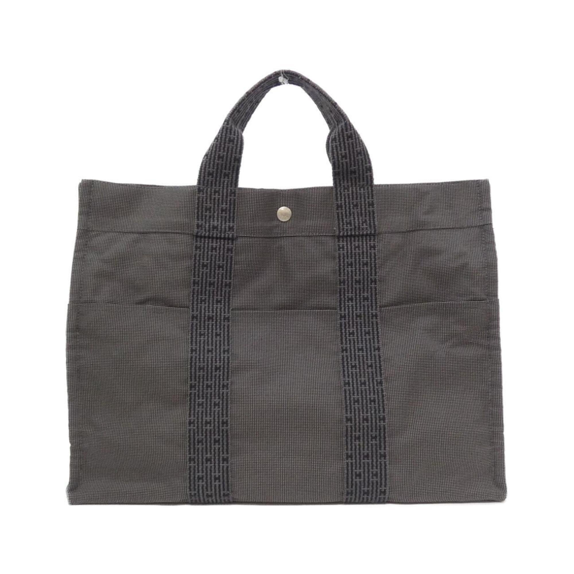 Hermes Black Canvas Handbag (Pre-Owned)