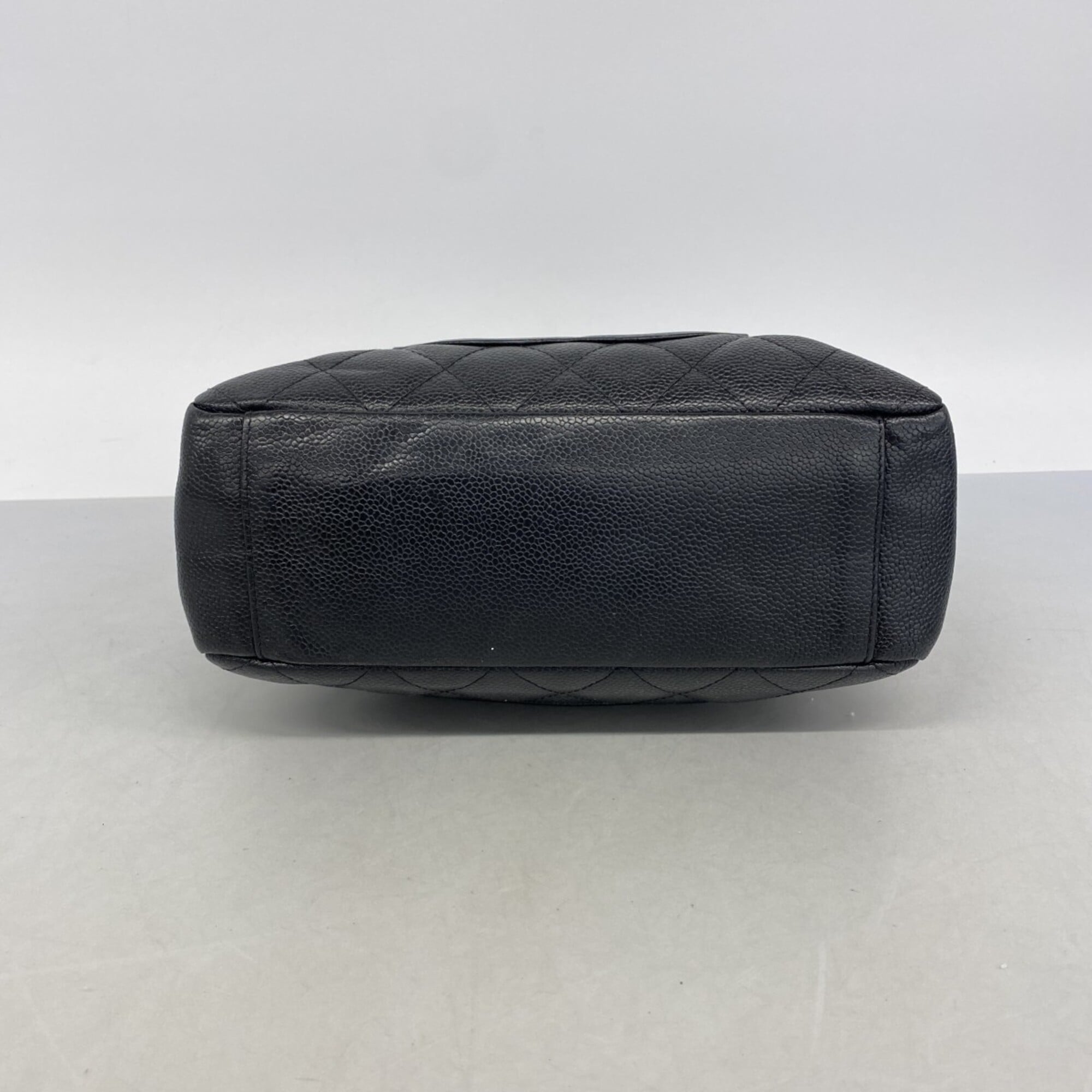 Chanel Black Grained Calfskin Tote Bag (Pre-Owned)