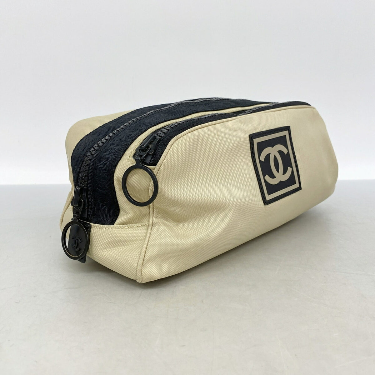 Chanel Beige Nylon Pouch (Pre-Owned)