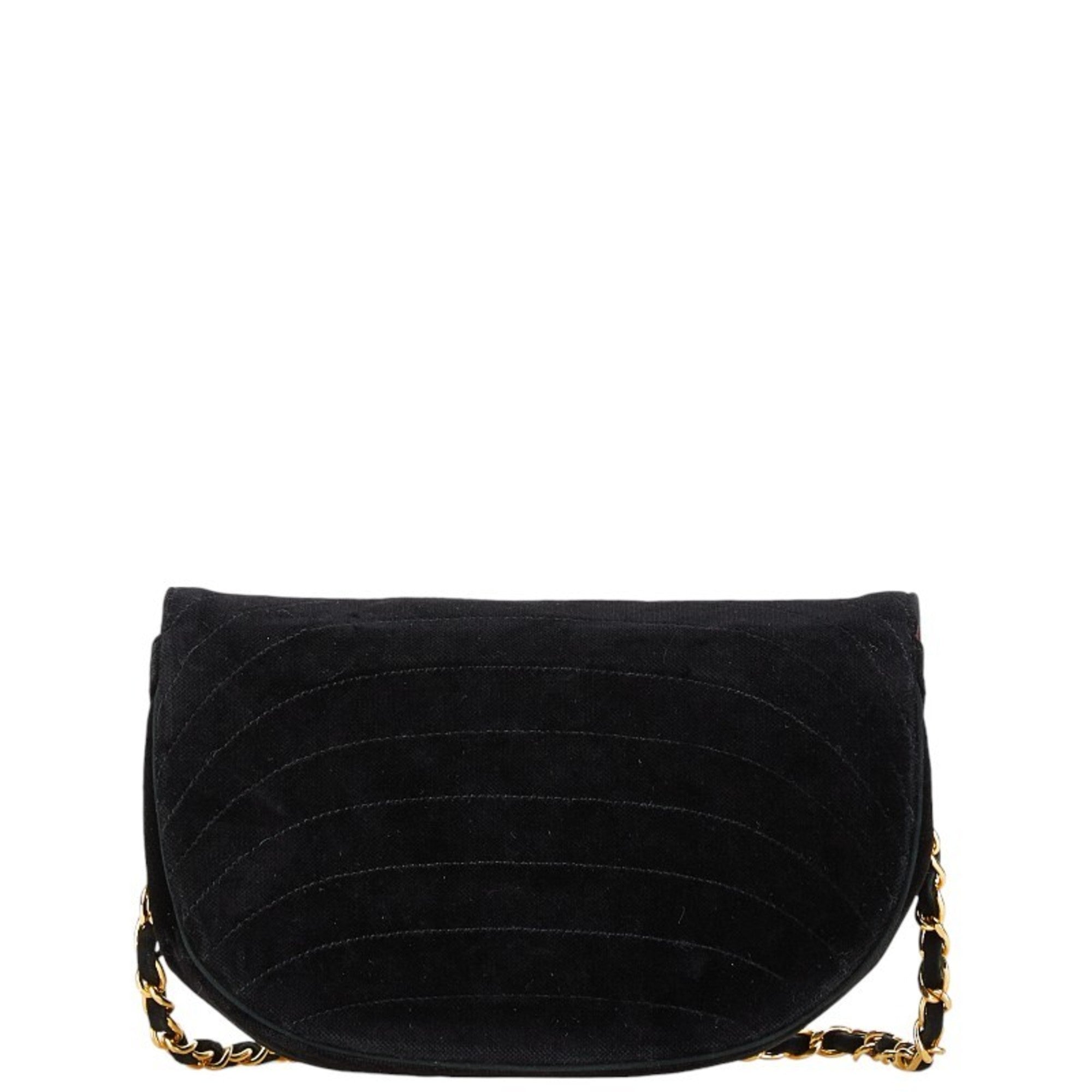 Chanel Black Suede Shoulder Bag (Pre-Owned)