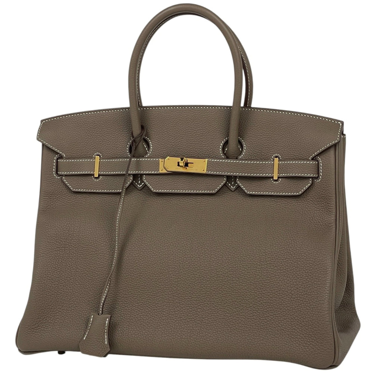 Hermes Birkin Etoupe Gray Togo Leather Handbag (Pre-Owned)