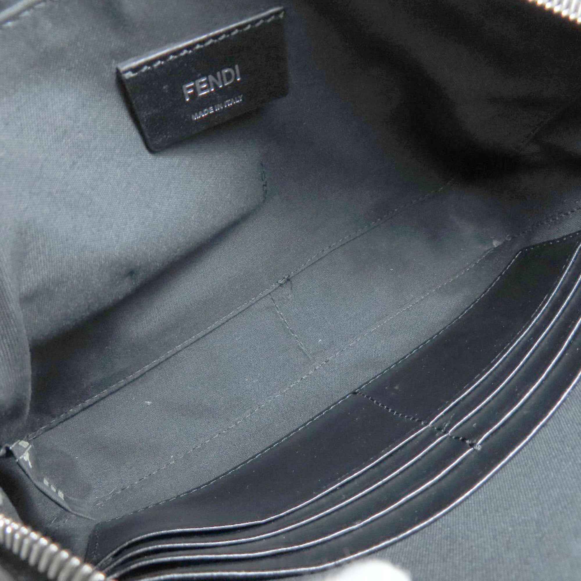 Fendi Gray Pvc Leather Shoulder Bag (Pre-Owned)