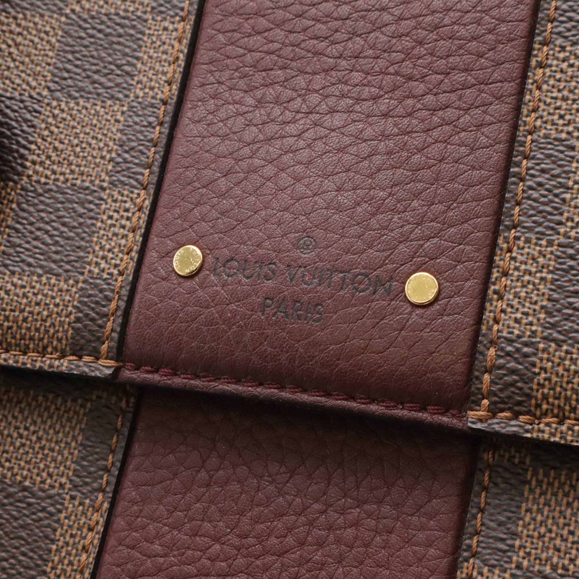 Louis Vuitton Bordeaux Brown Pvc Coated Canvas Leather Handbag Shoulder Bag (Pre-Owned)