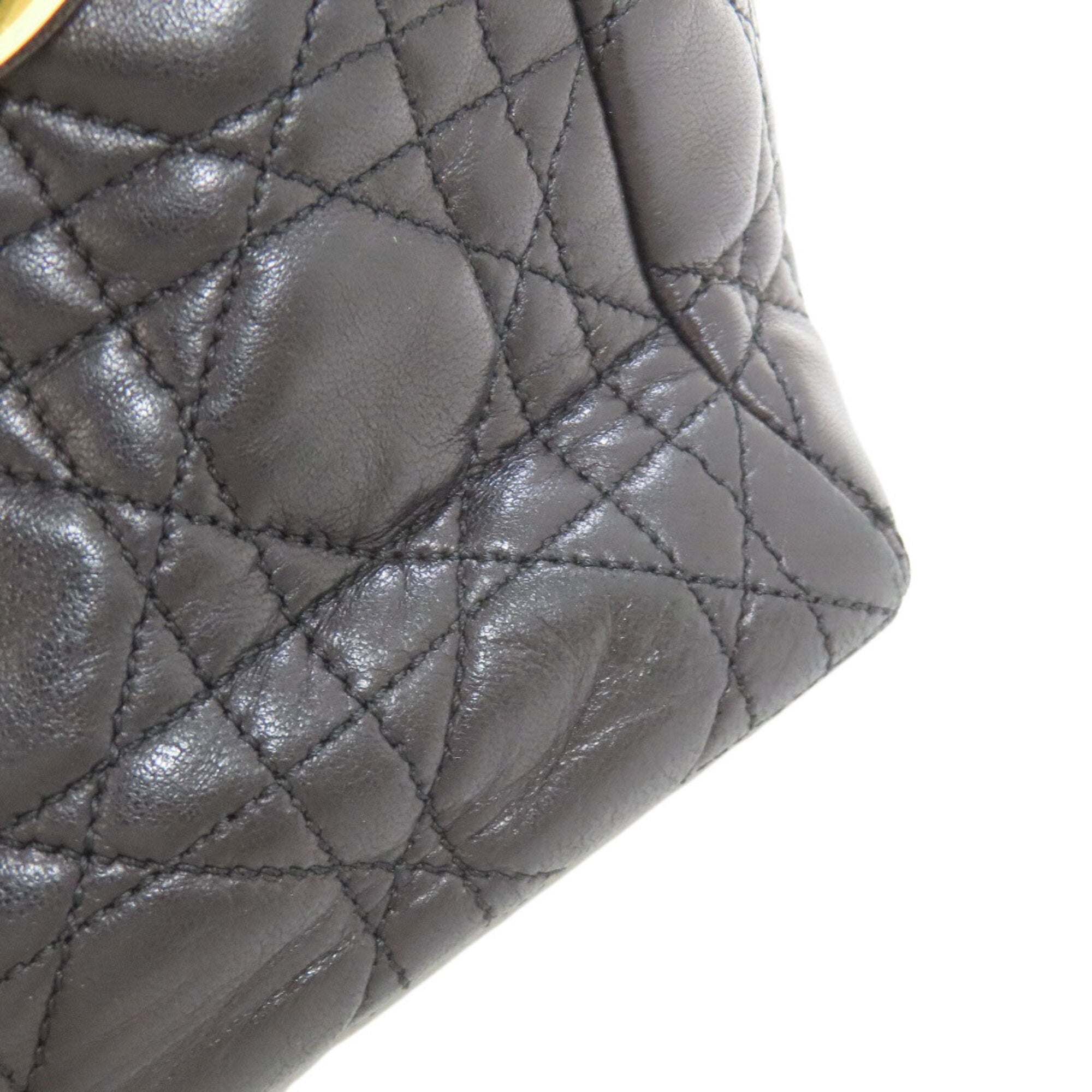 Christian Dior Black Leather Handbag (Pre-Owned)