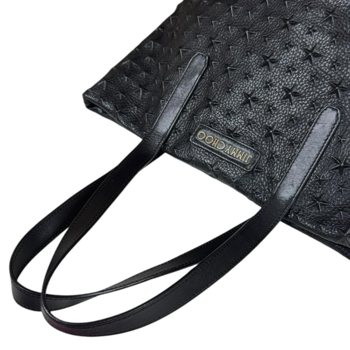 Jimmy Choo Black Leather Tote Bag (Pre-Owned)