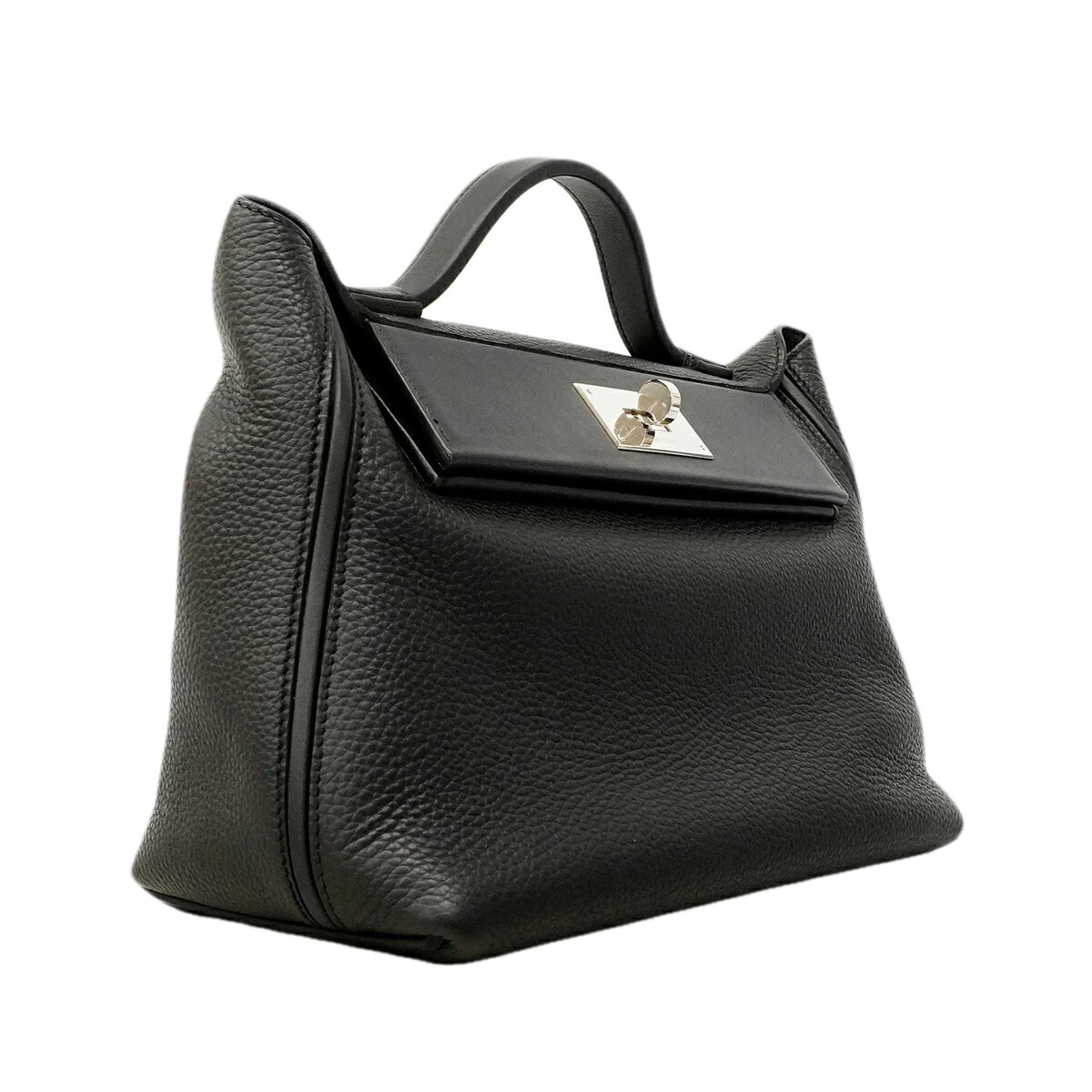 Hermes Black Togo Leather Swift Leather Handbag (Pre-Owned)