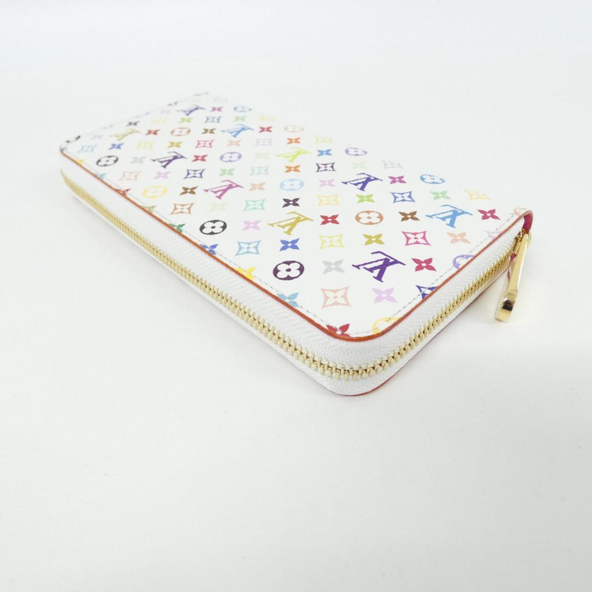 Louis Vuitton White Coated Canvas Long Wallet (Bi-Fold) (Pre-Owned)